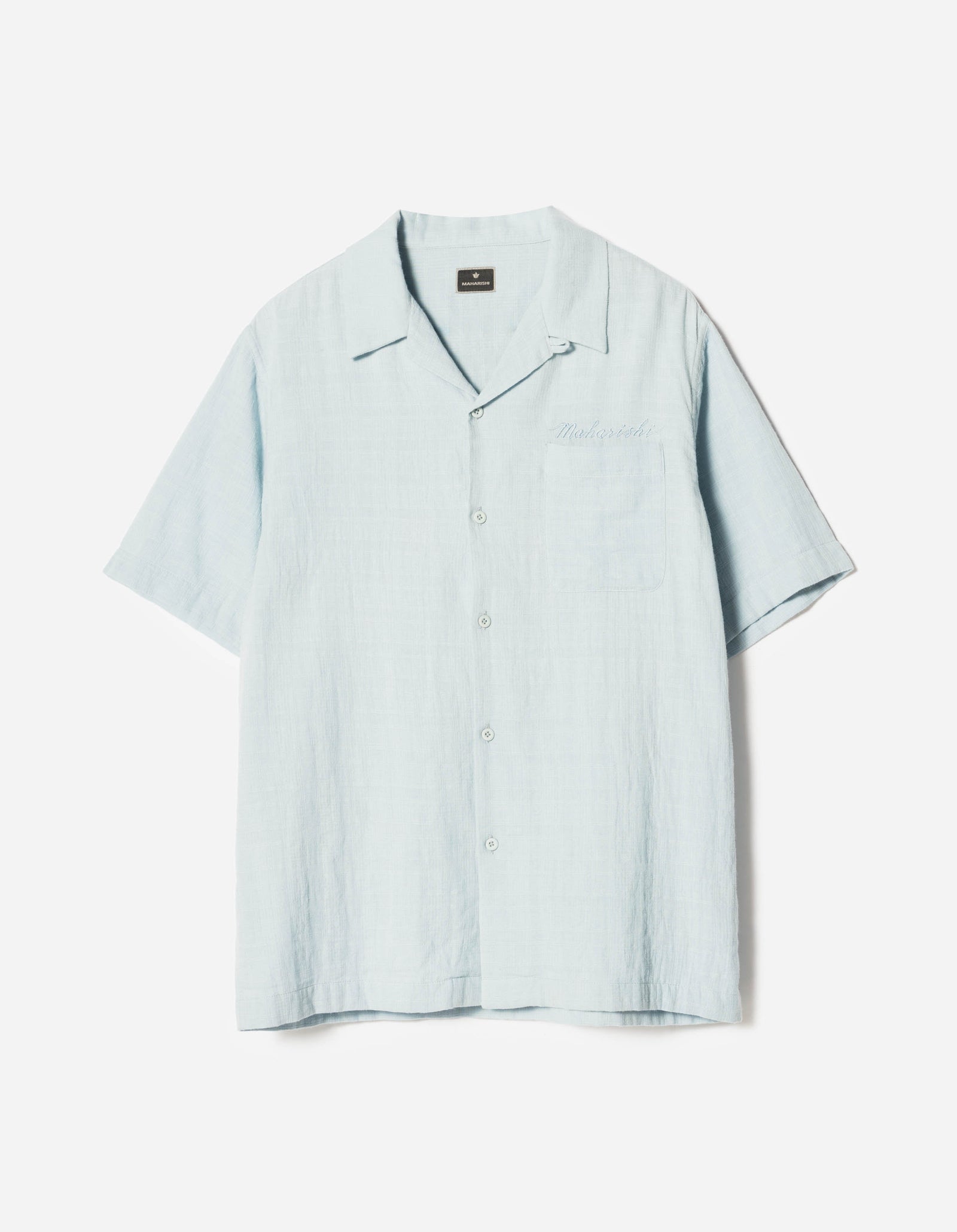 7316 Light Double Voile Cuban Shirt Light Blue