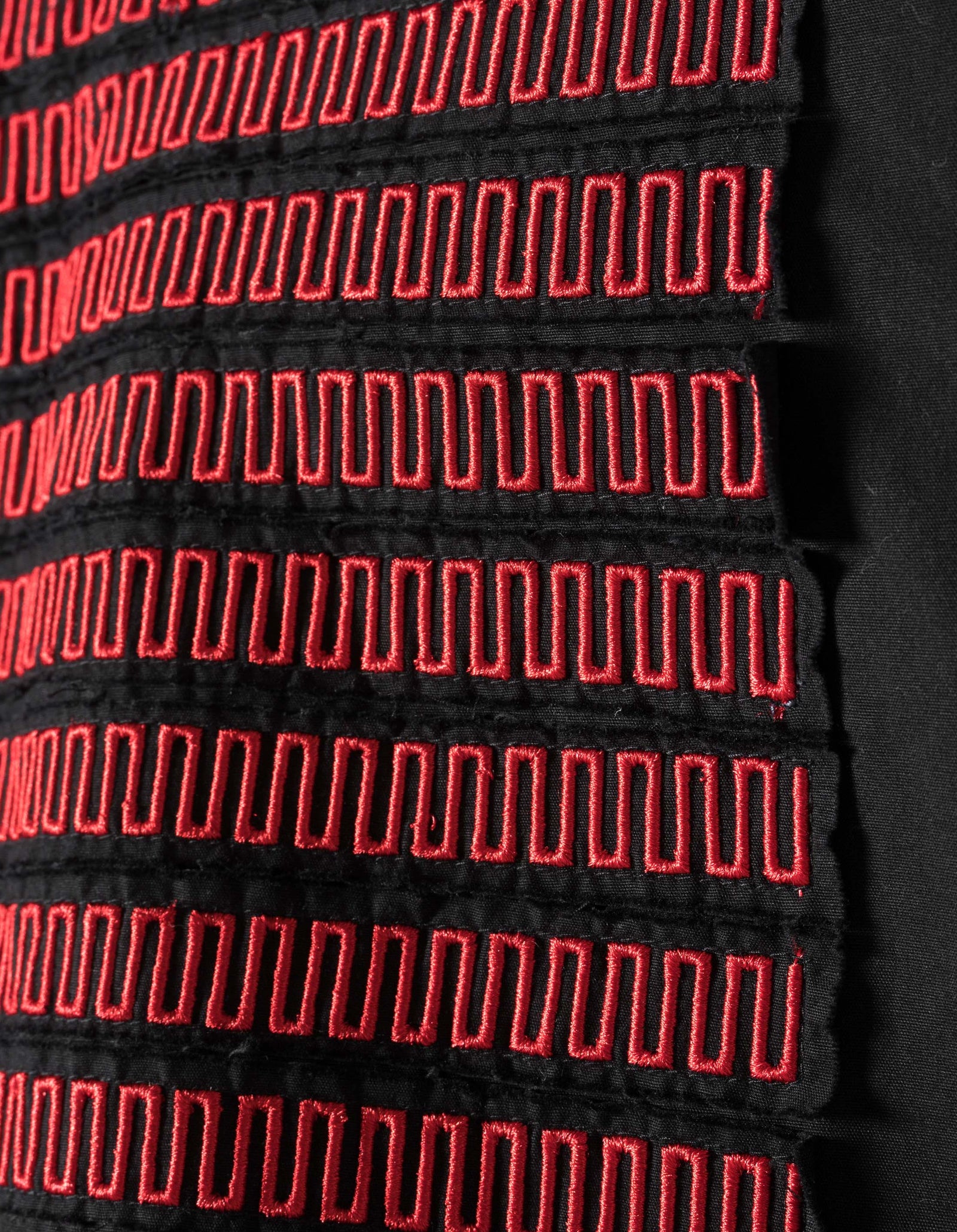 7341 Hill Tribe Kurta Shirt Black