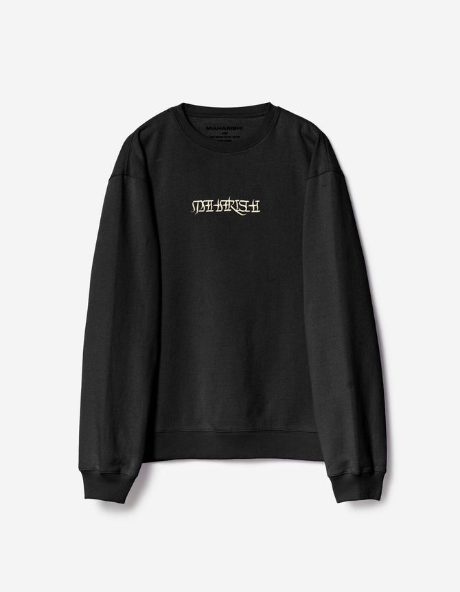 7549 Maha Script Crew Sweat Black