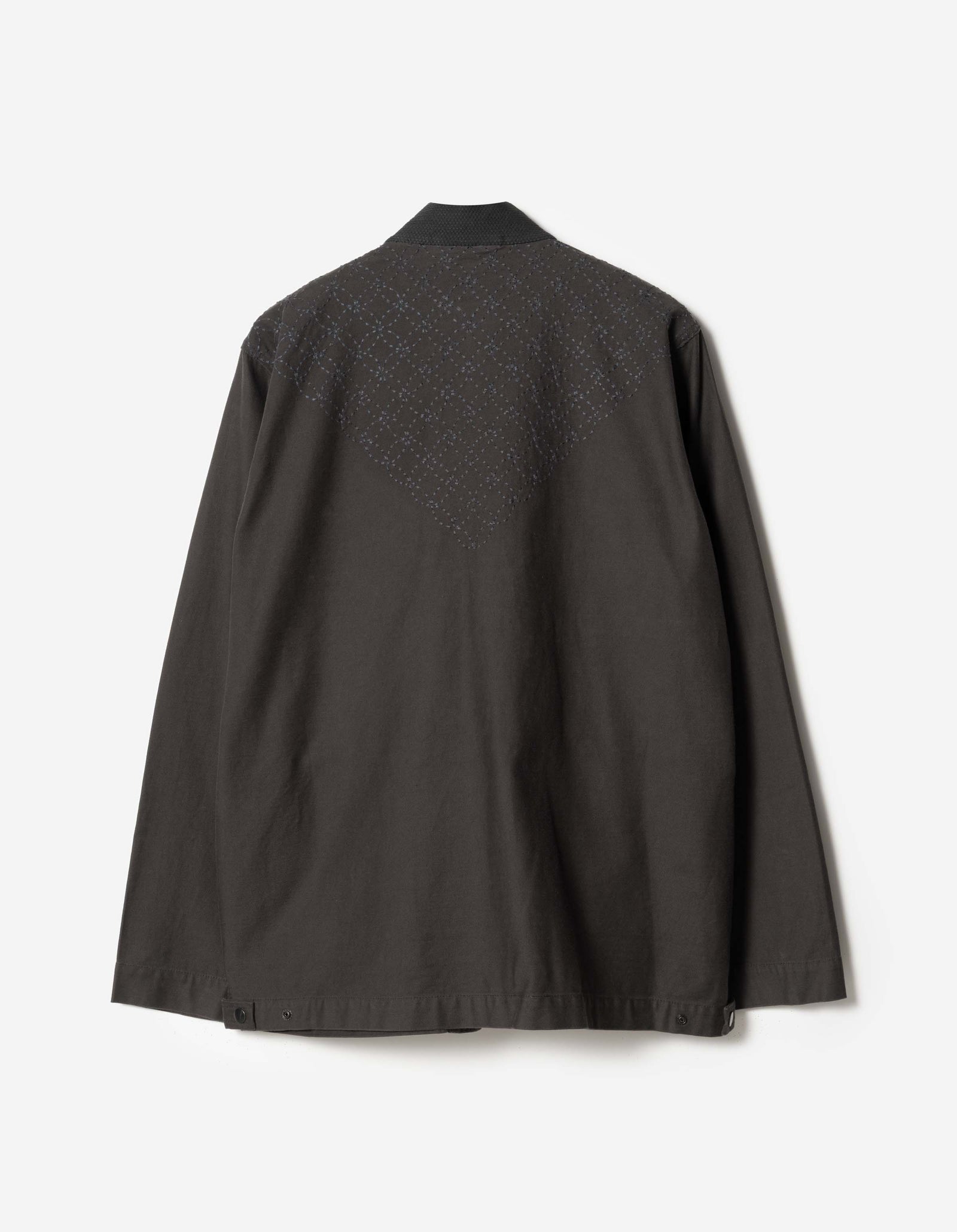 7585 Sashiko Jungle Kimono Black