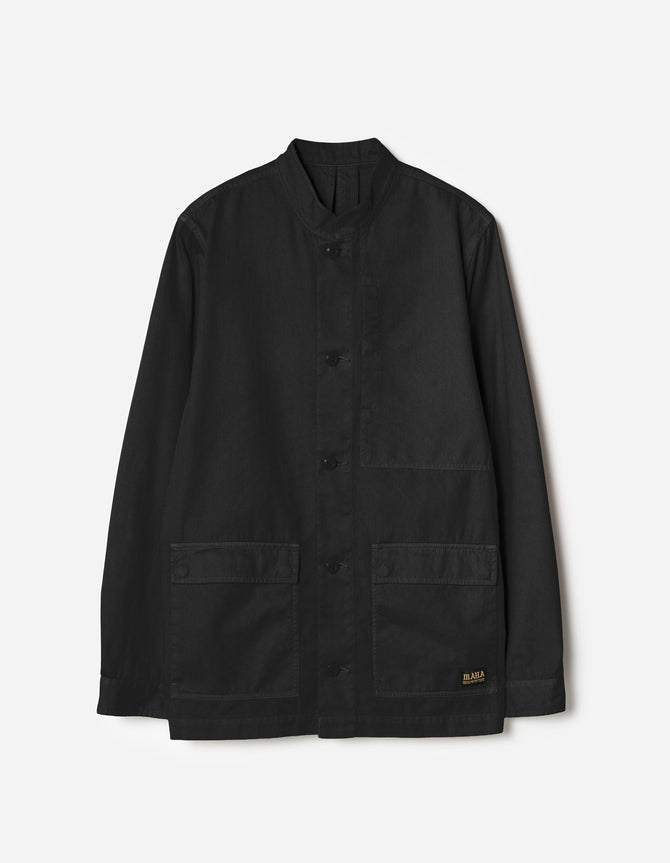 7590 Maha Mandarin Chore Jacket Black