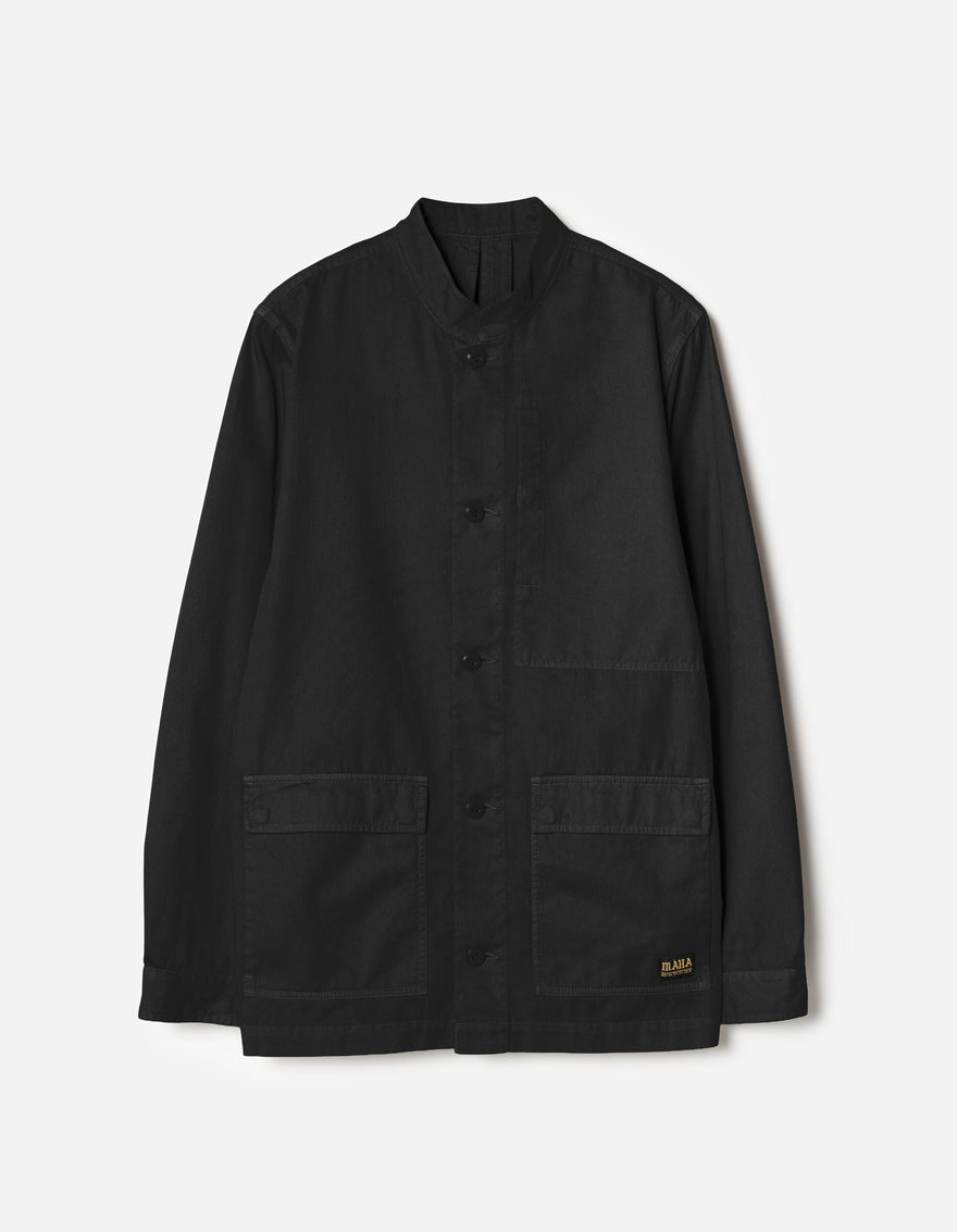 7590 Maha Mandarin Chore Jacket Black