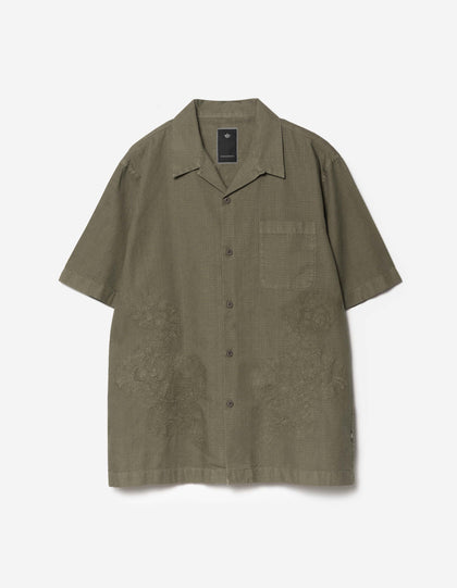 7680 Mantra Camp Collar Shirt Olive OG-107F