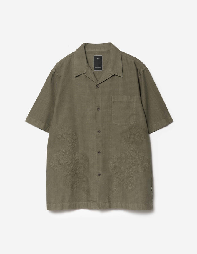 7680 Mantra Camp Collar Shirt Olive OG-107F
