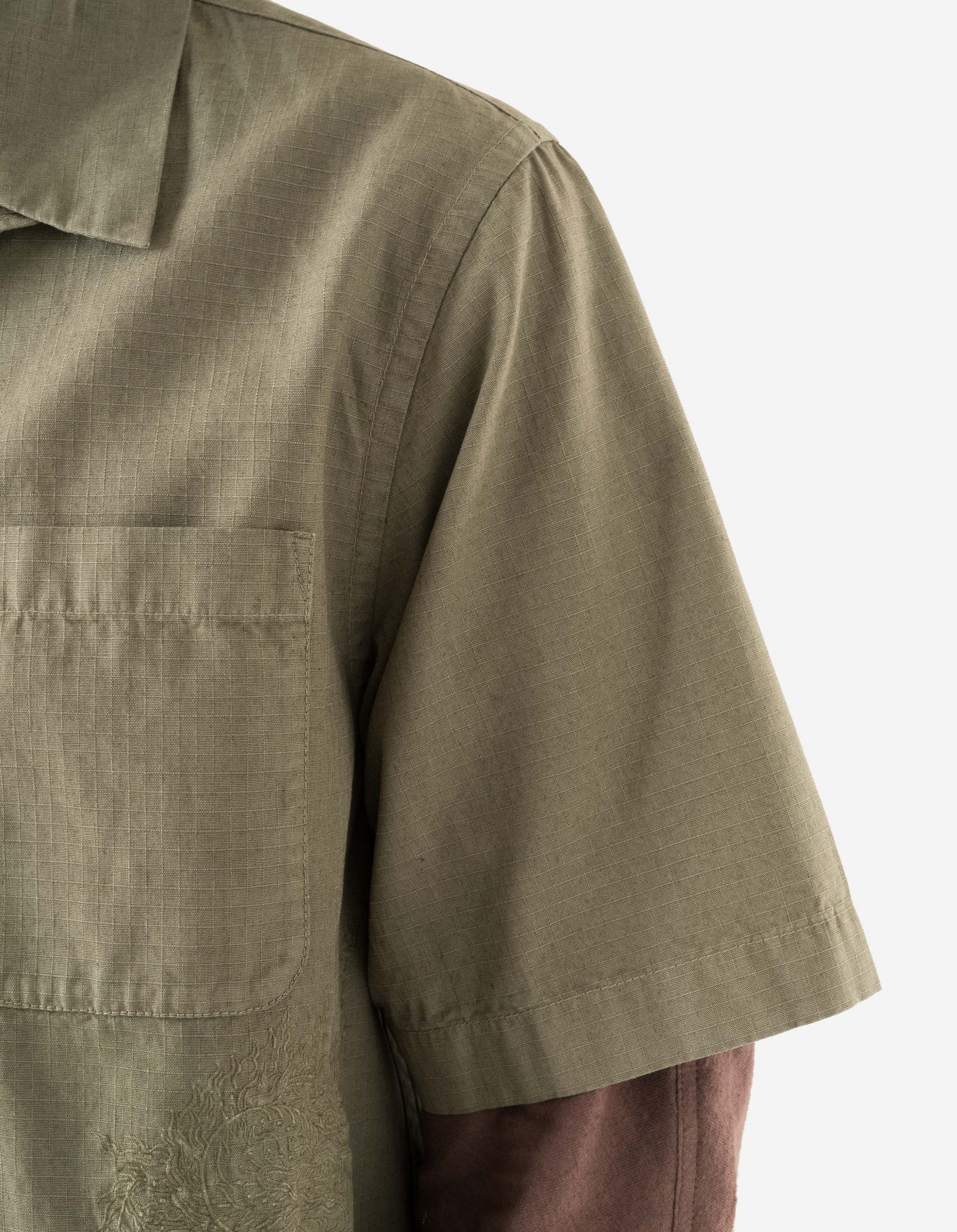 7680 Mantra Camp Collar Shirt Olive OG-107F