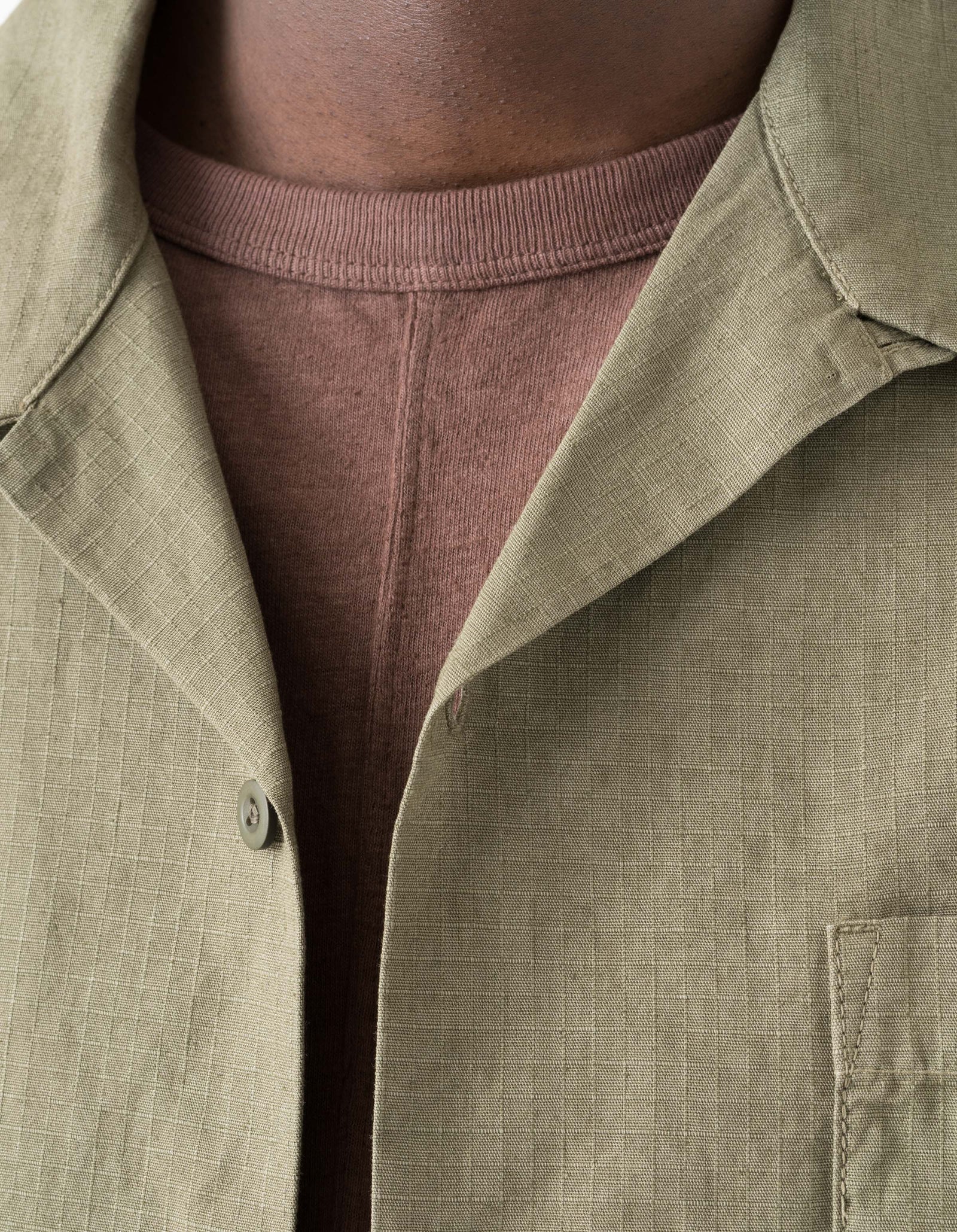 7680 Mantra Camp Collar Shirt Olive OG-107F