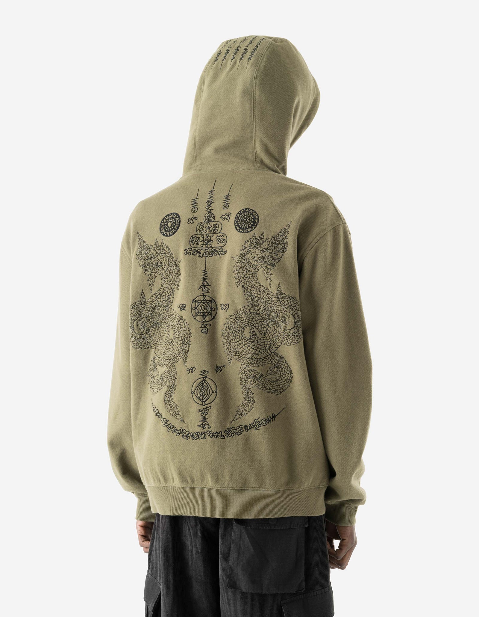 7681 Naga Hooded Sweat Olive OG-107F