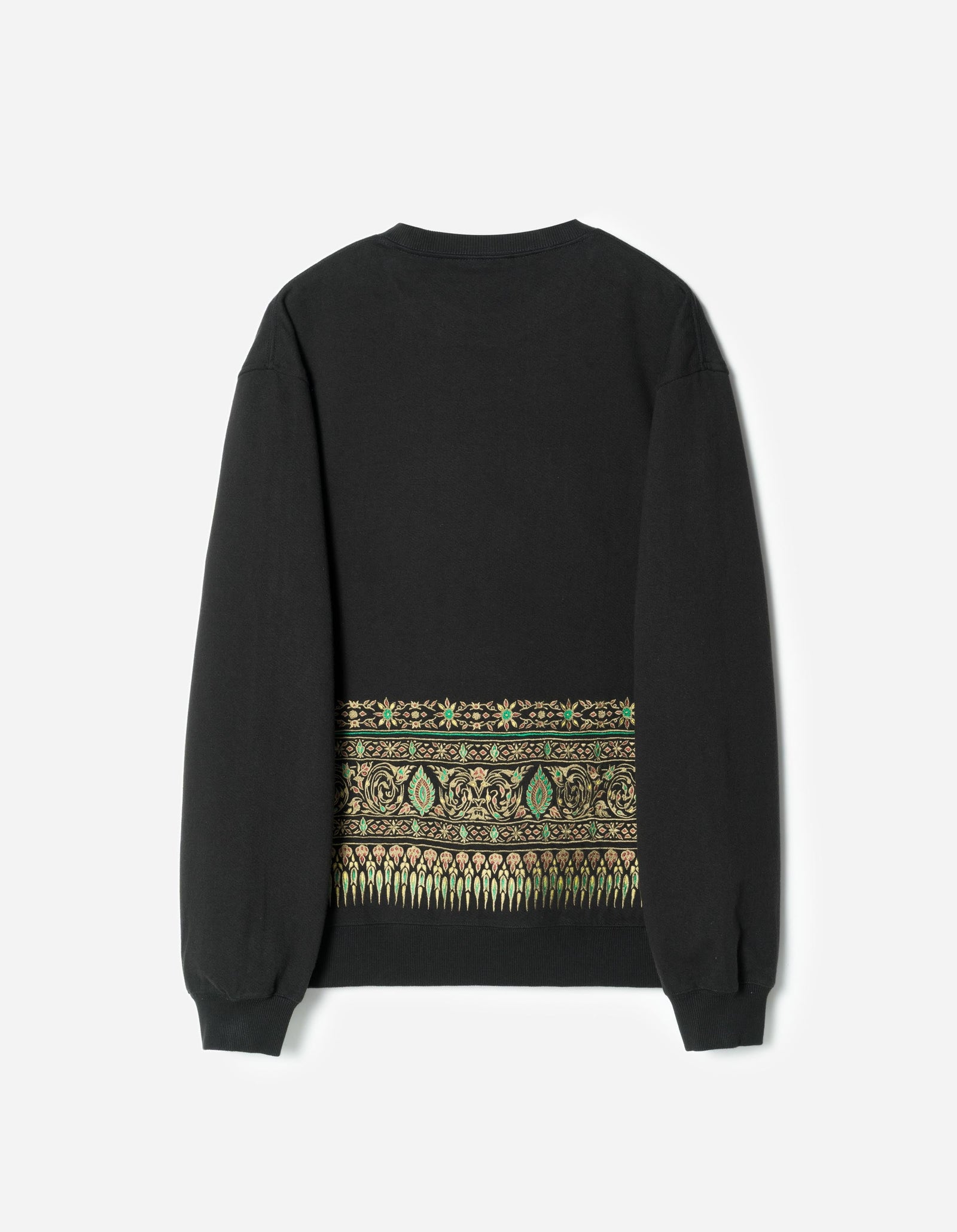 7687 Thai Hilltribe Crew Sweat Black