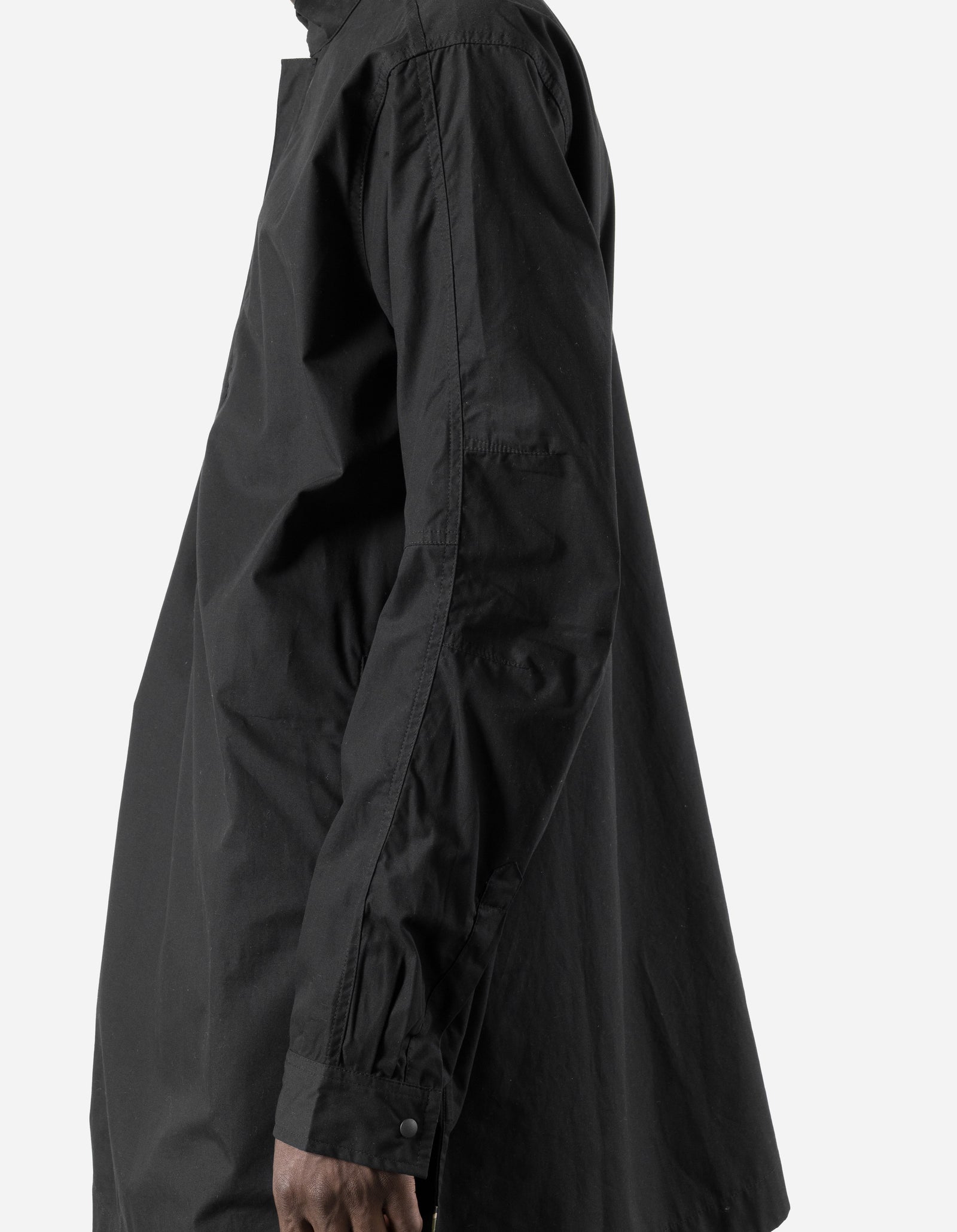 6108 Long Zipped Kurta Shirt Black
