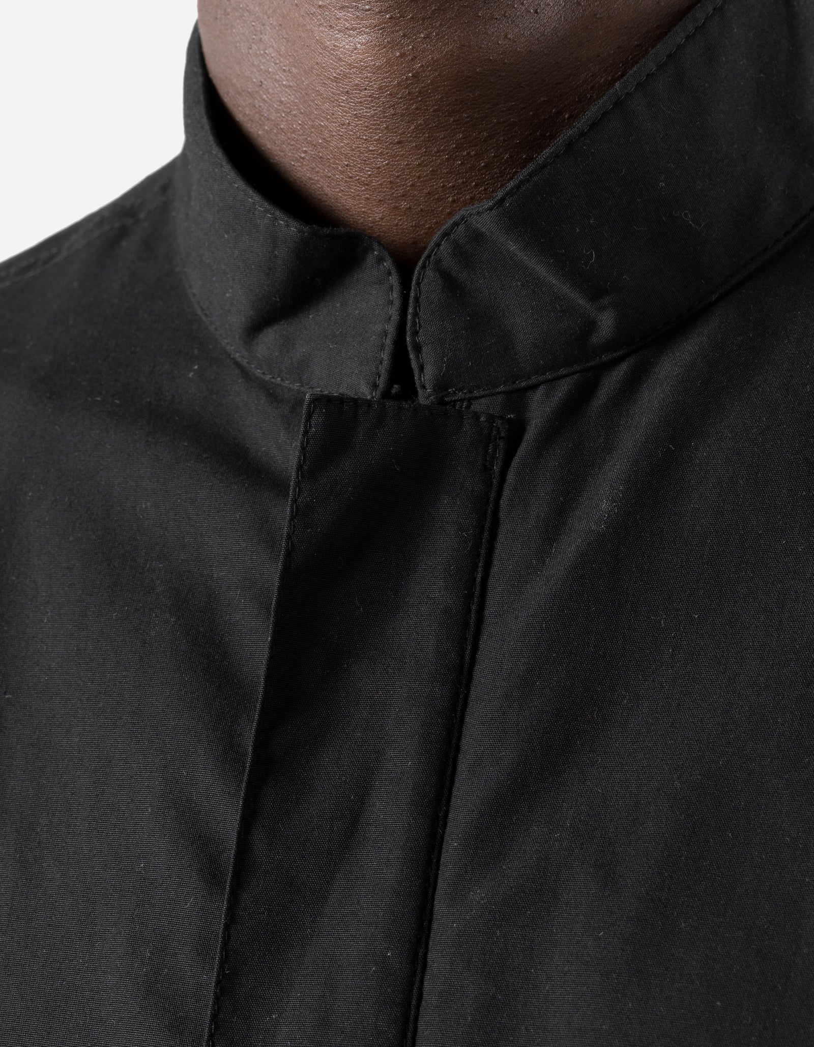 6108 Long Zipped Kurta Shirt Black