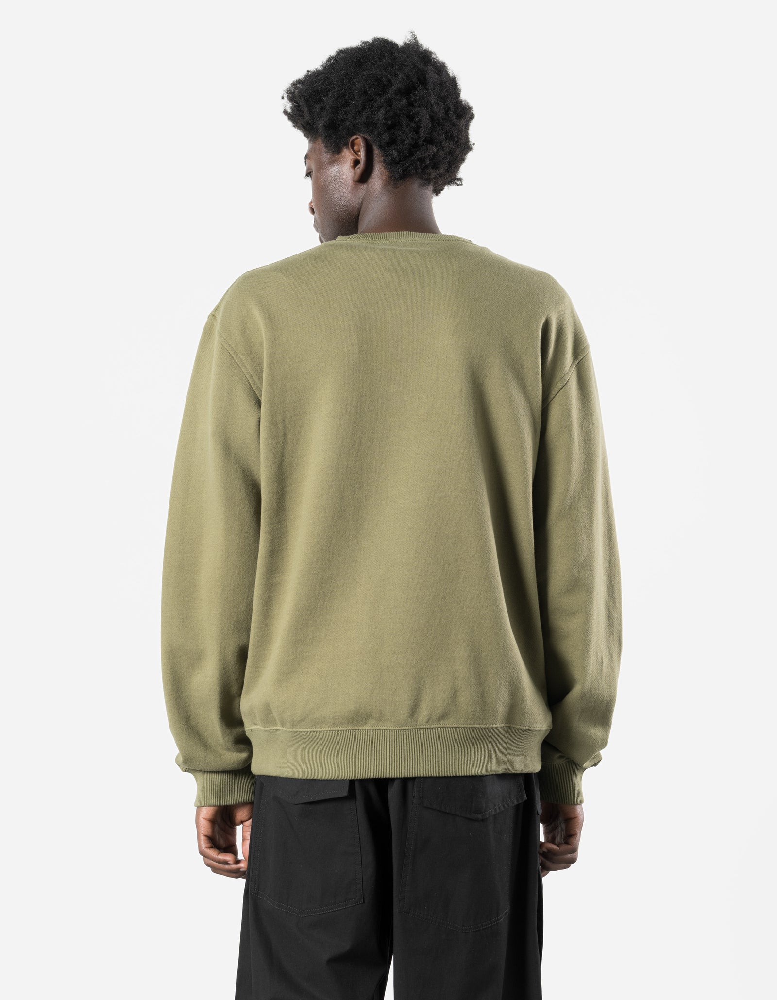 7549 Maha Script Crew Sweat Olive OG-107F