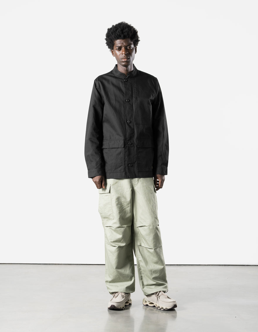 7590 Maha Mandarin Chore Jacket Black