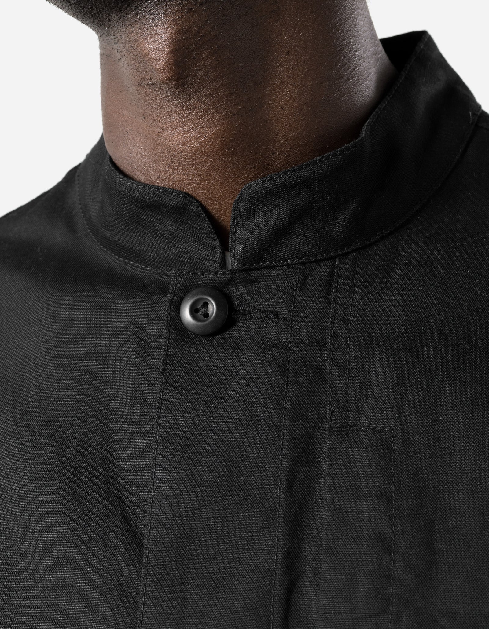 7590 Maha Mandarin Chore Jacket Black
