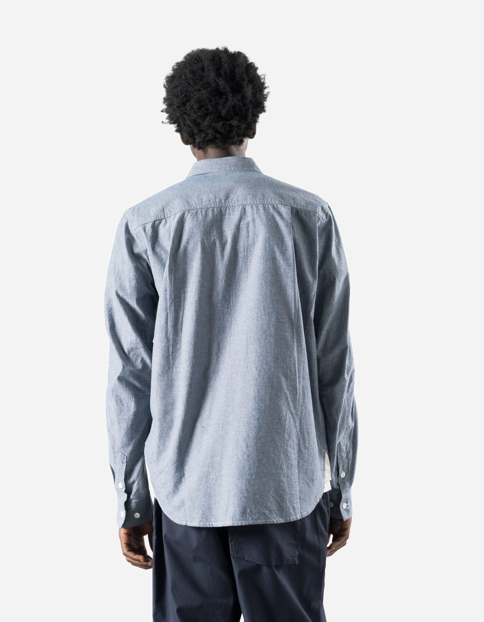 7711 Human Chambray Custom Shirt Mid Blue