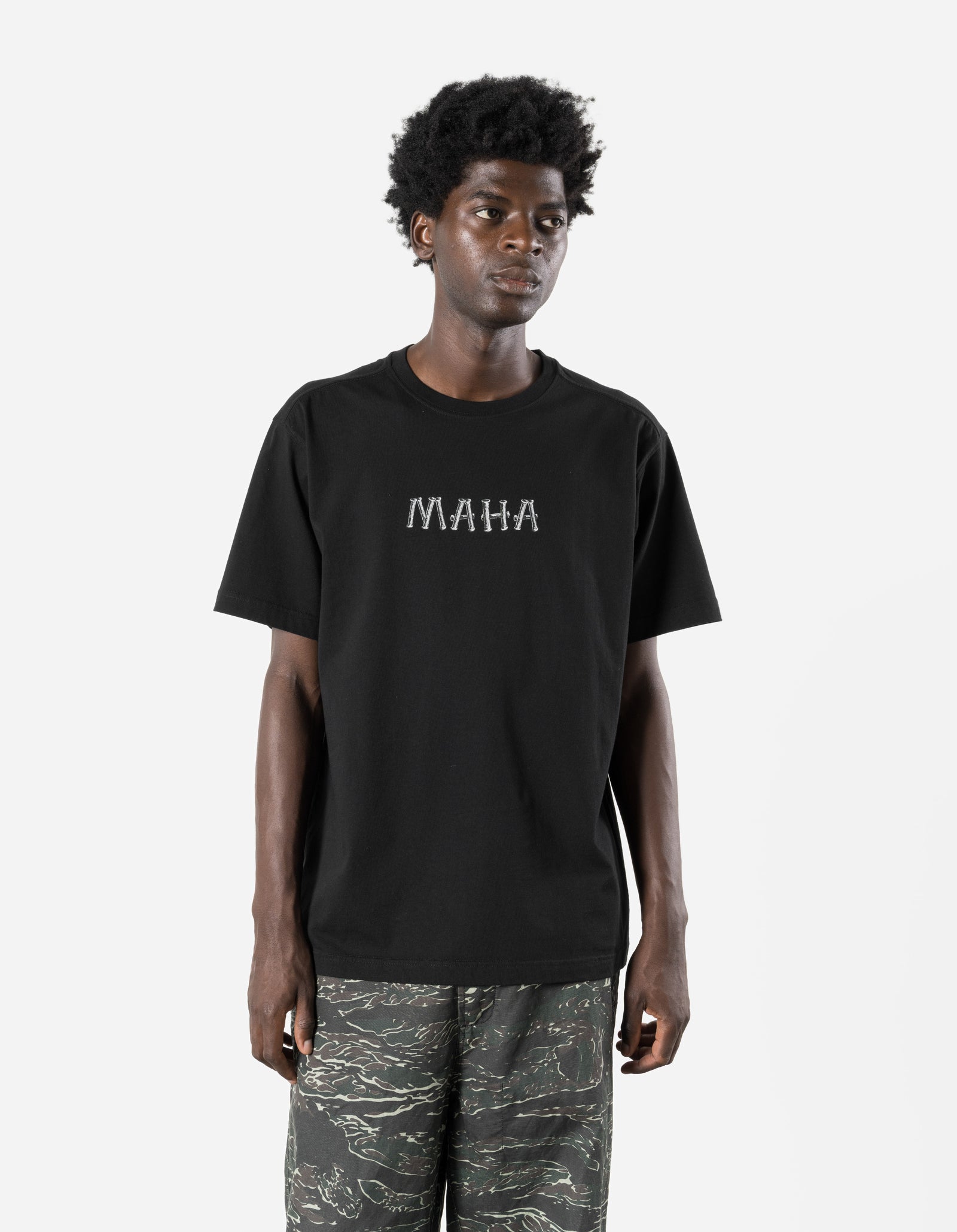7768 Bamboo Logo T-Shirt Black