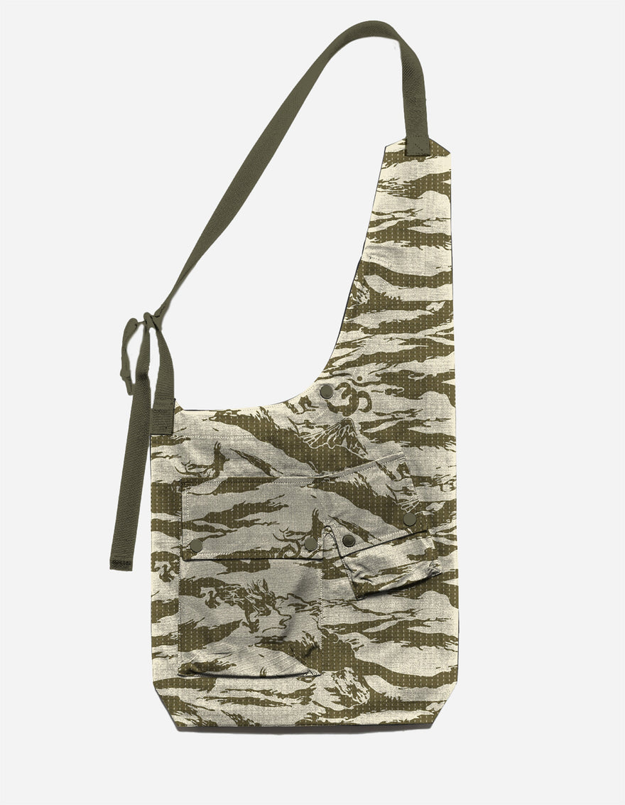 7335 Tigerstripe Monk Sling Bag Ecru/Olive