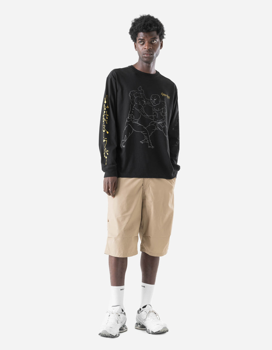 7553 Kung Fu Manual L/S T-Shirt Black