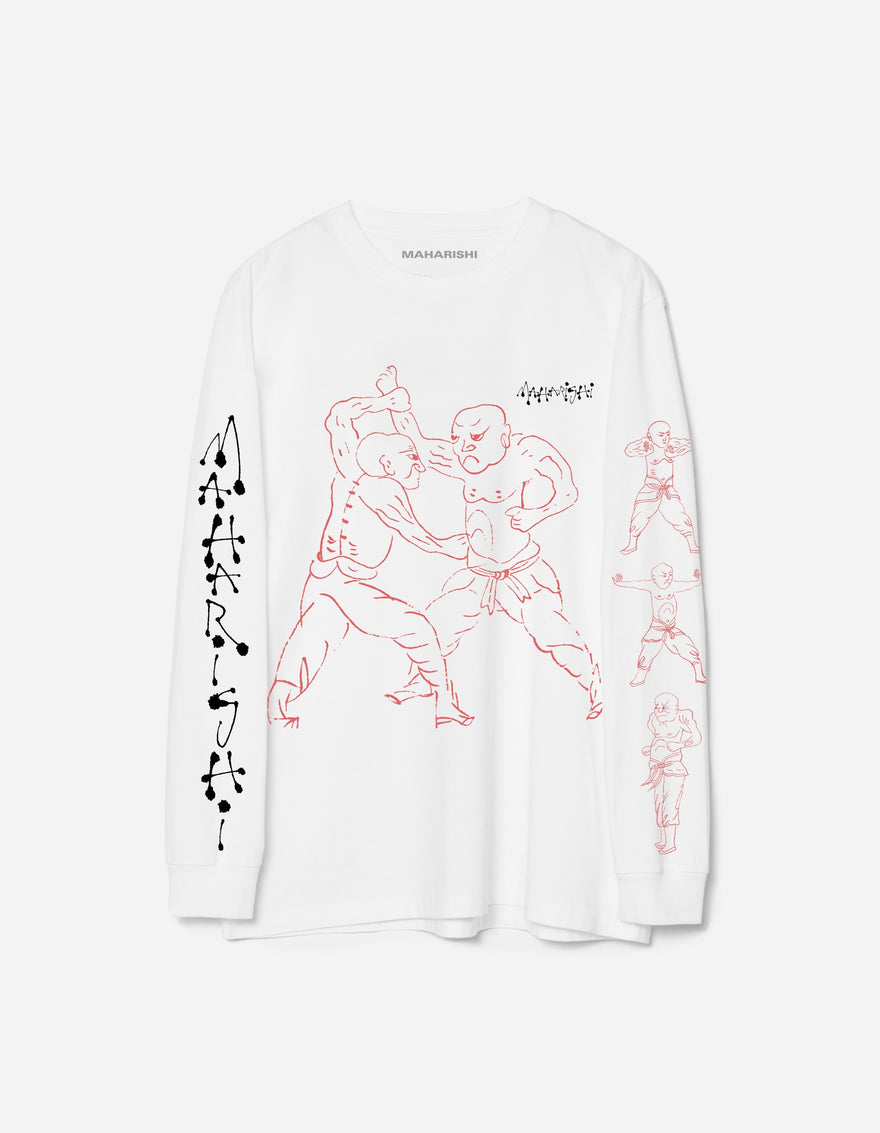 7553 Kung Fu Manual L/S T-Shirt White