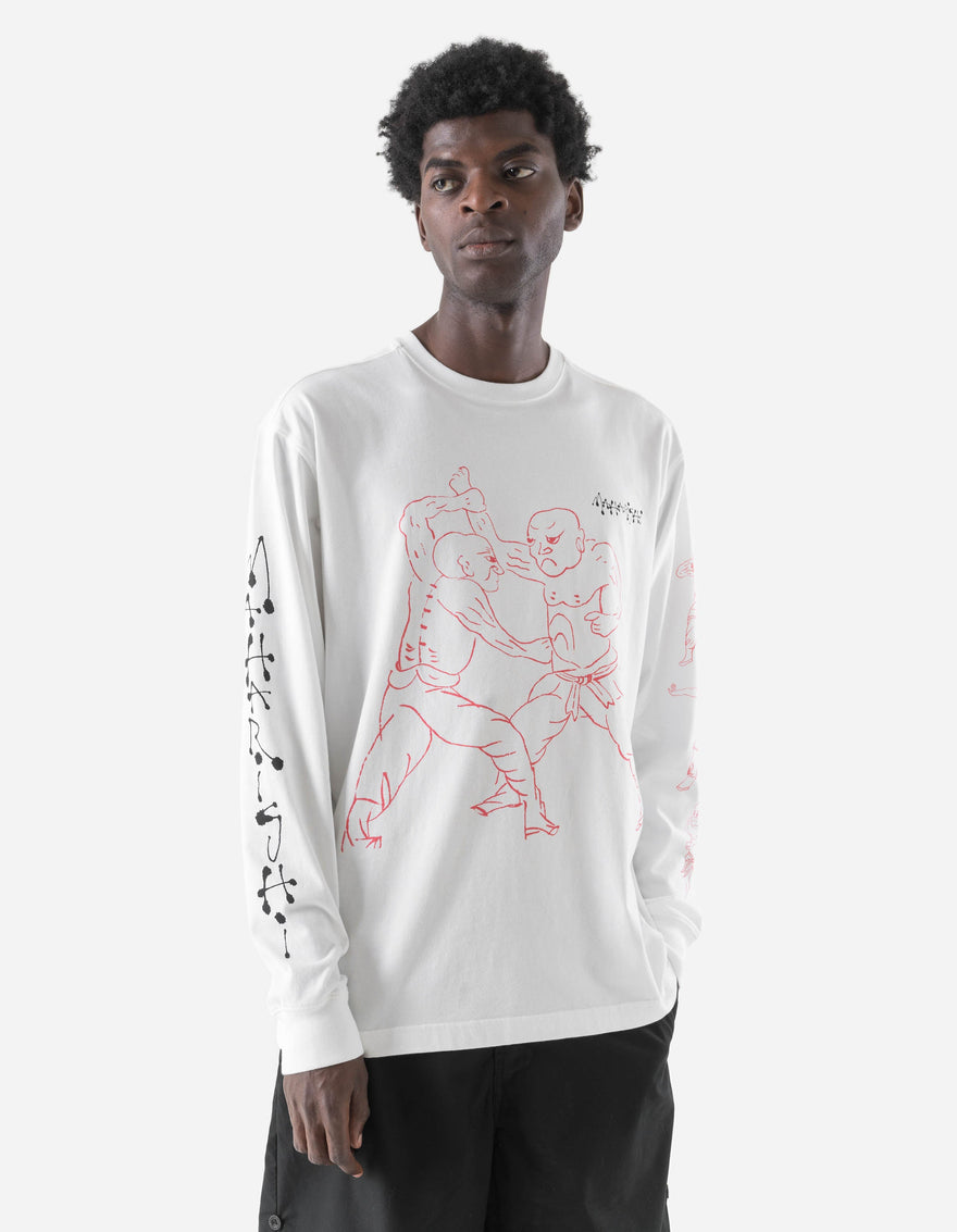 7553 Kung Fu Manual L/S T-Shirt White