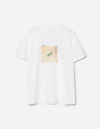 7554 Mantis and Temple Moon S/S T-Shirt White