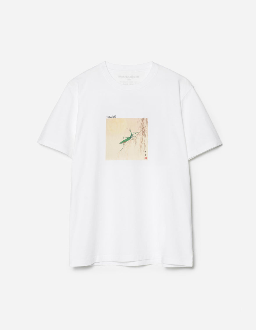 7554 Mantis and Temple Moon S/S T-Shirt White