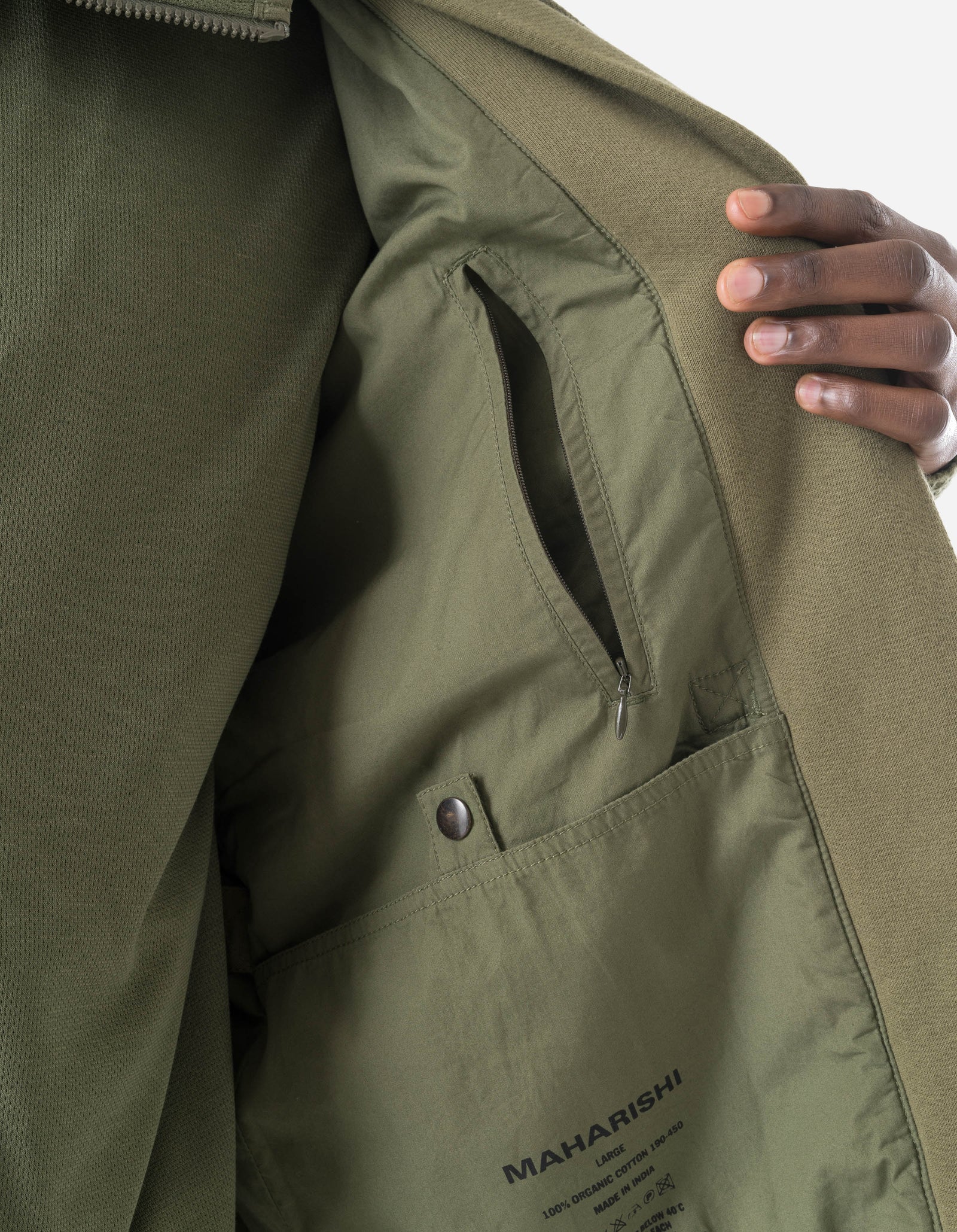 7564 Mantis Waffle Kimono Olive OG-107F