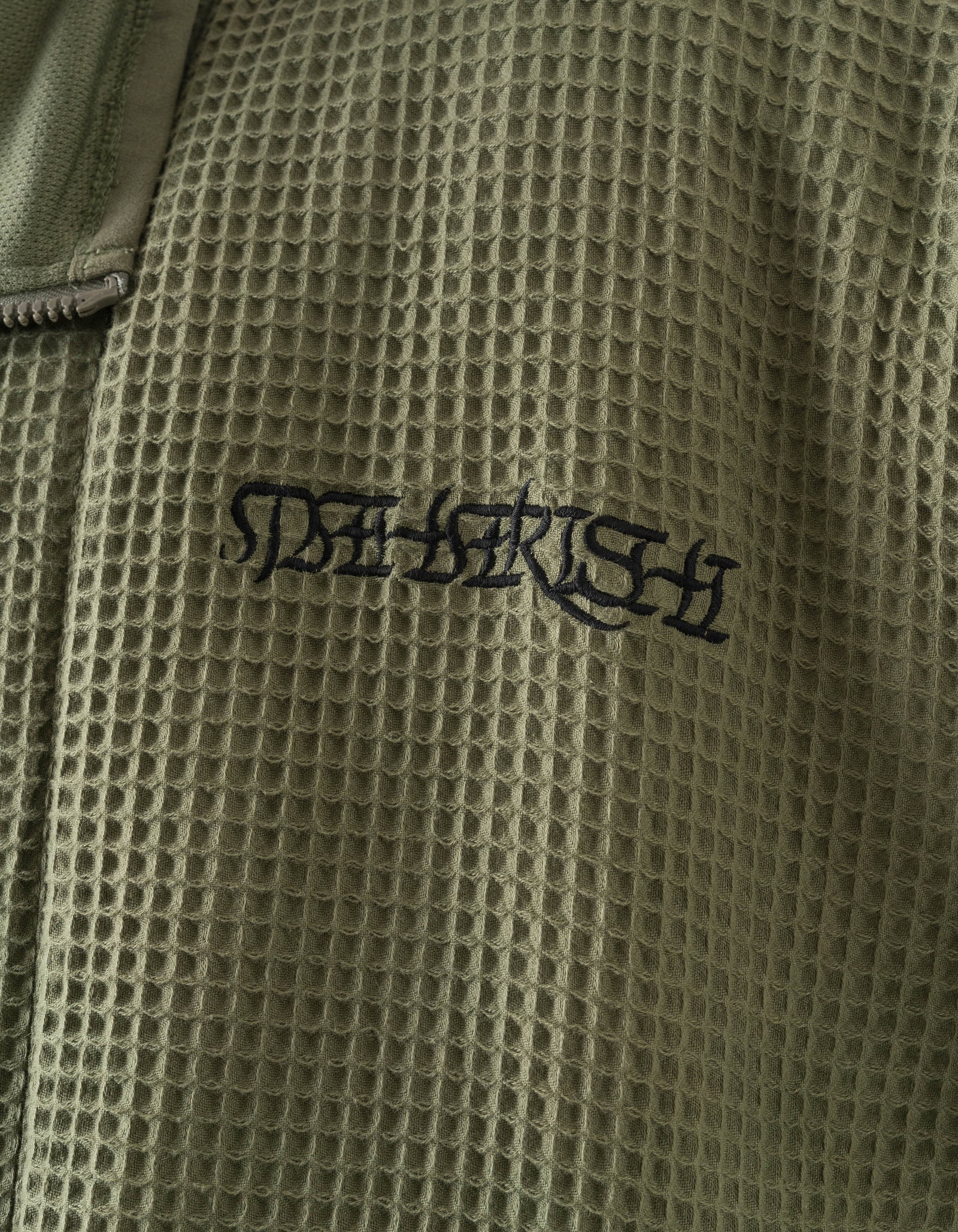 7564 Mantis Waffle Kimono Olive OG-107F