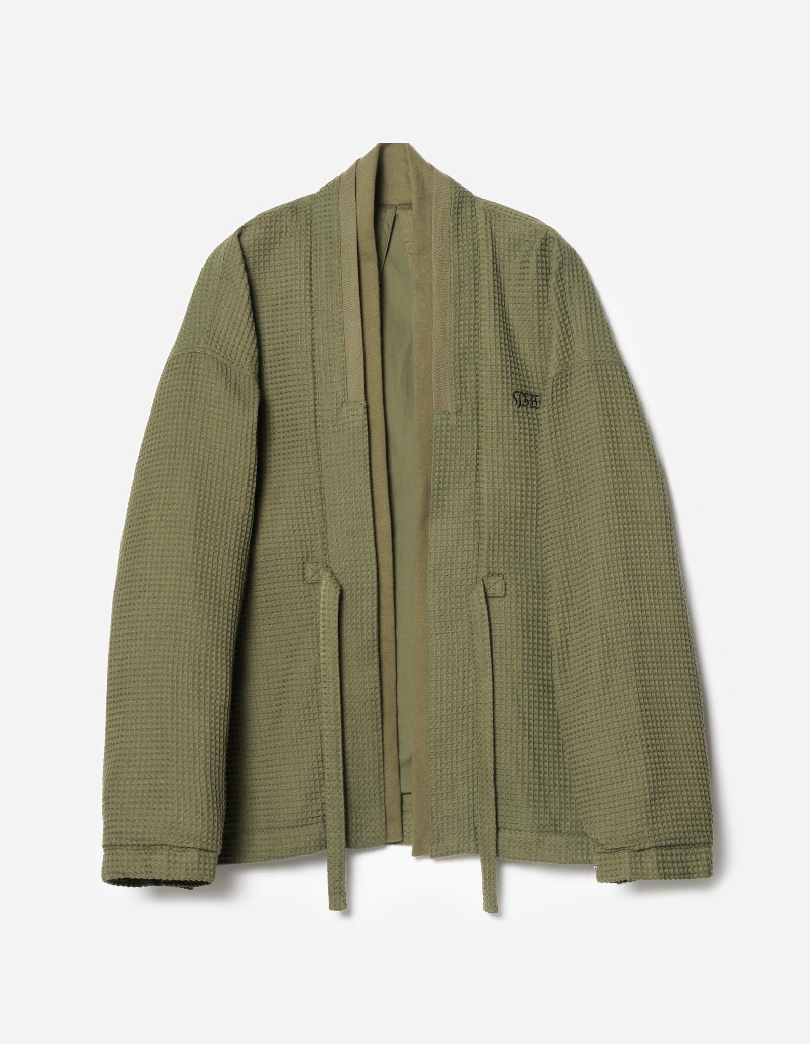 7564 Mantis Waffle Kimono Olive OG-107F