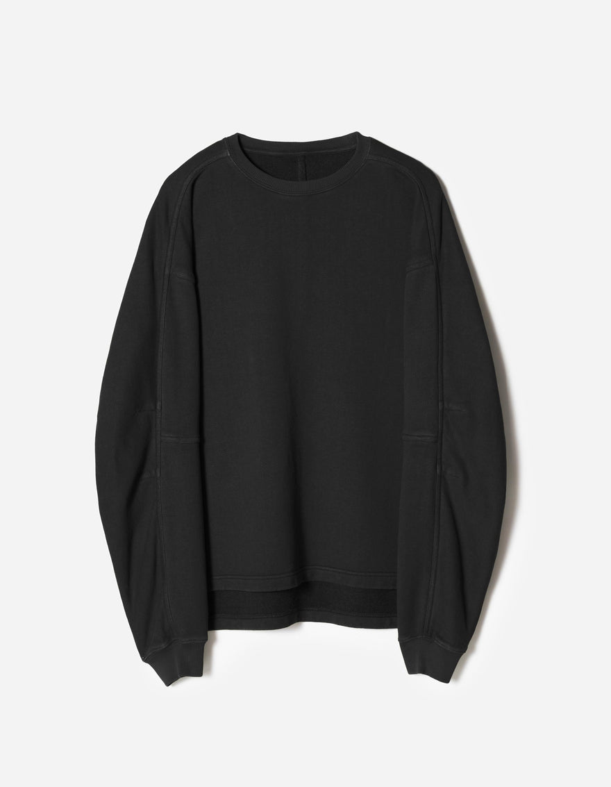 7565 Hemp Cotton Kurta Crew Sweat Black