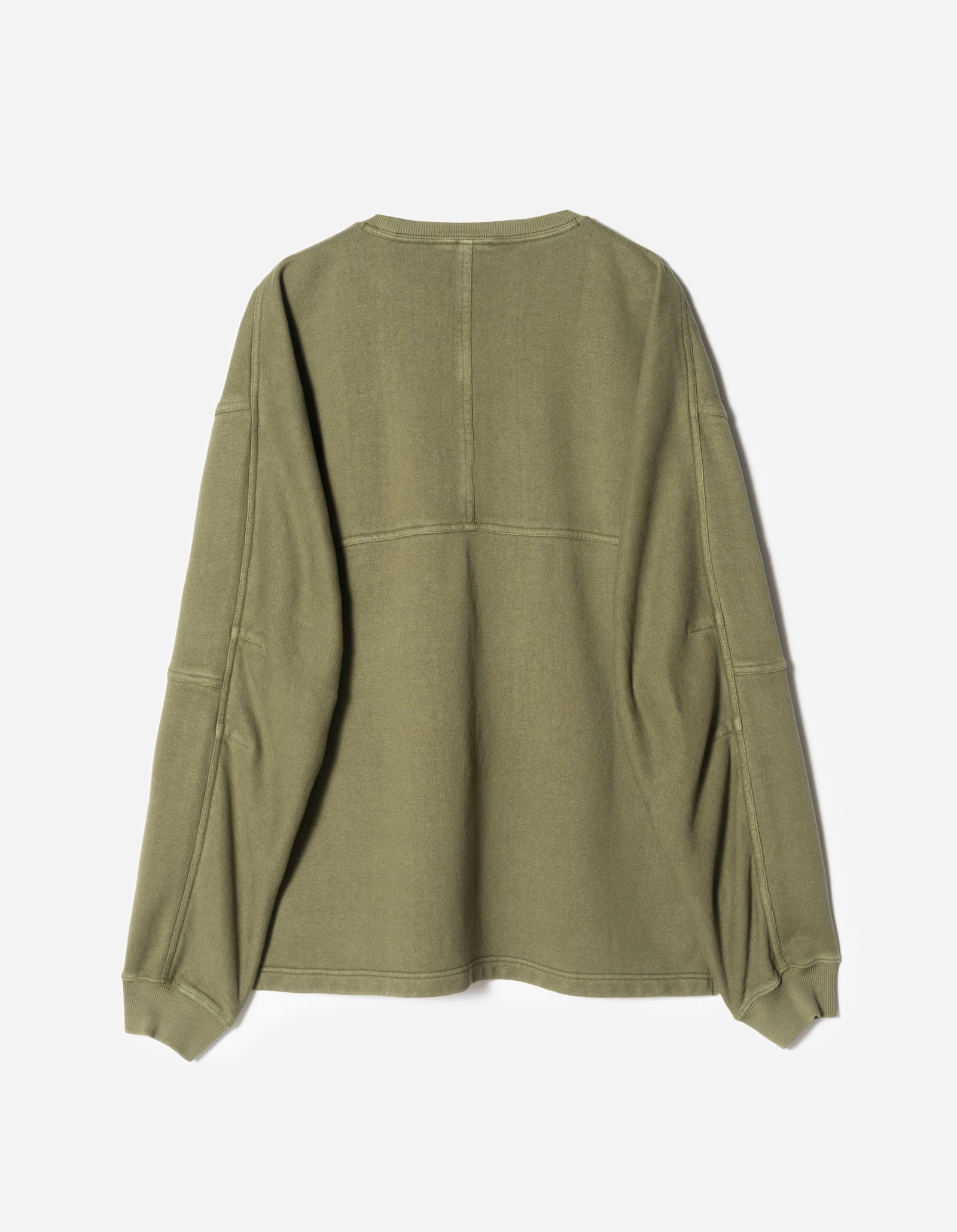 7565 Hemp Cotton Kurta Crew Sweat Olive OG-107F