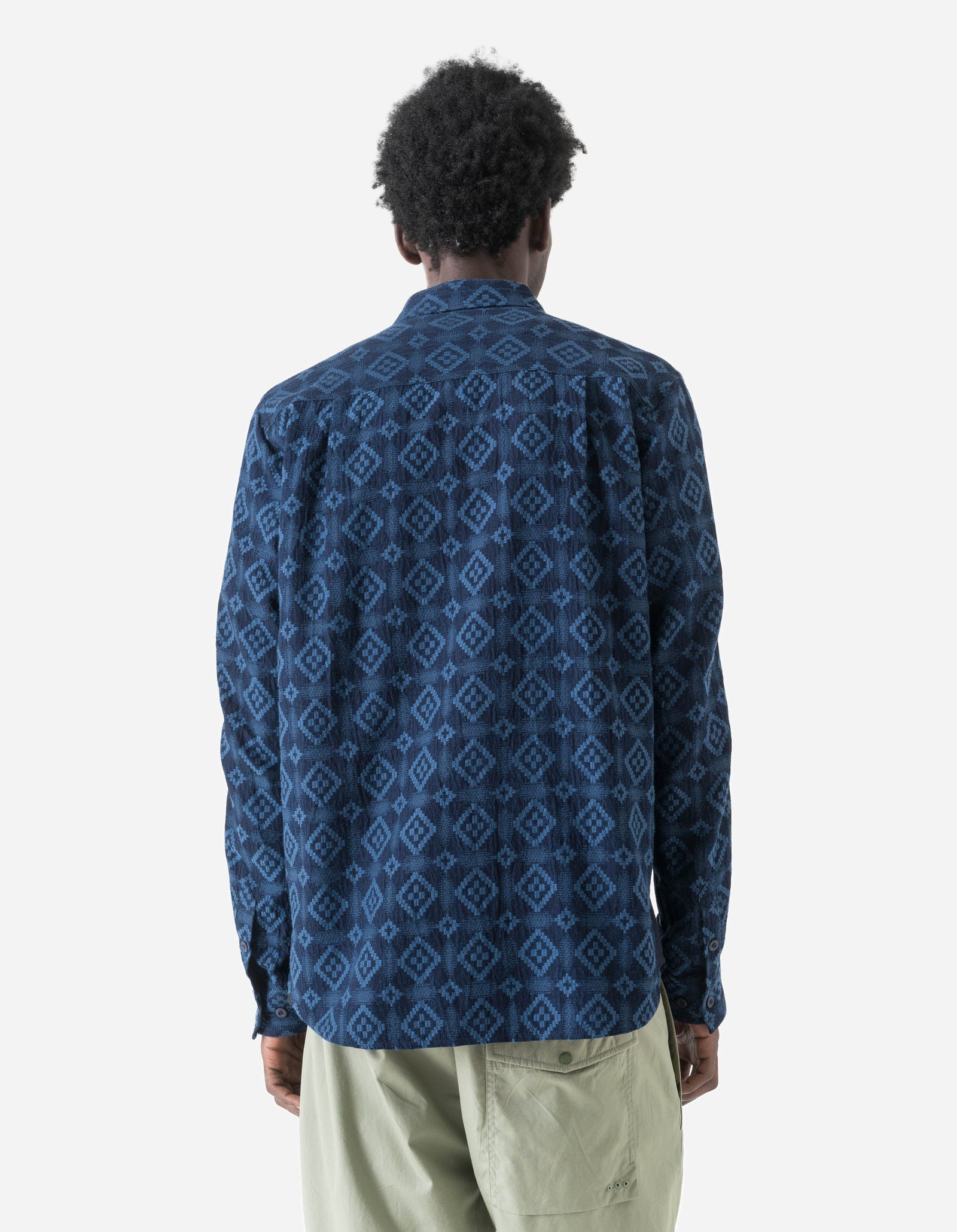 7569 Komon Aizome Custom Shirt Aizome Blue