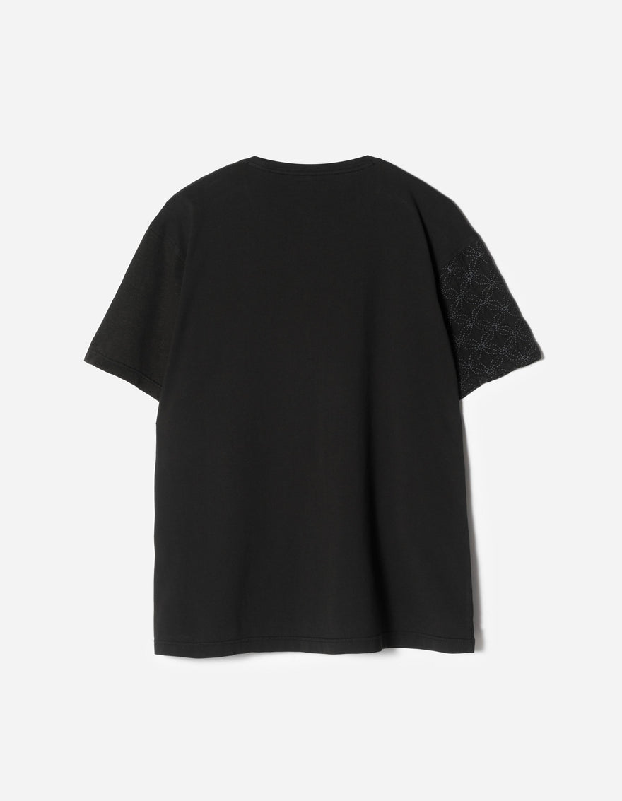 7586 Sashiko S/S T-Shirt Black