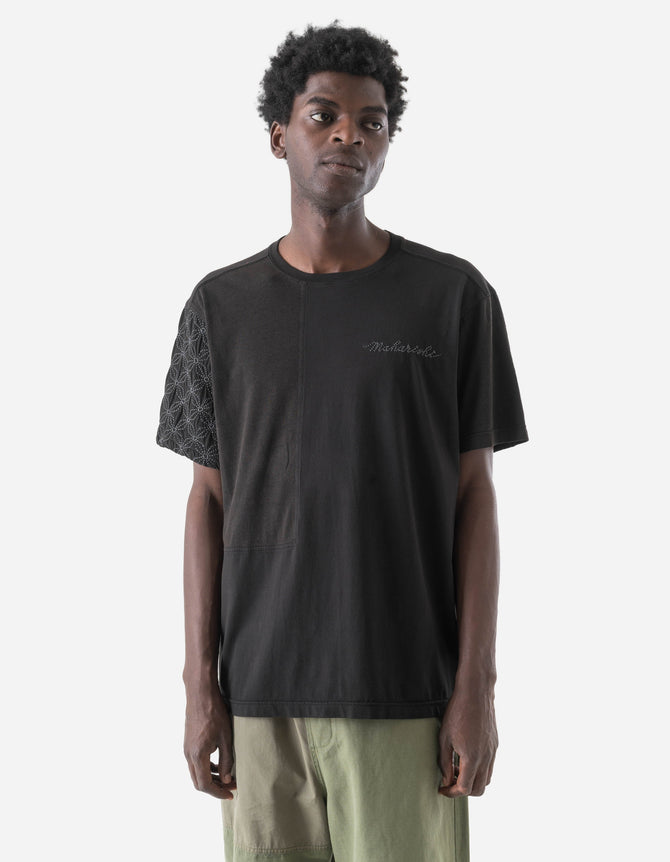 7586 Sashiko S/S T-Shirt Black