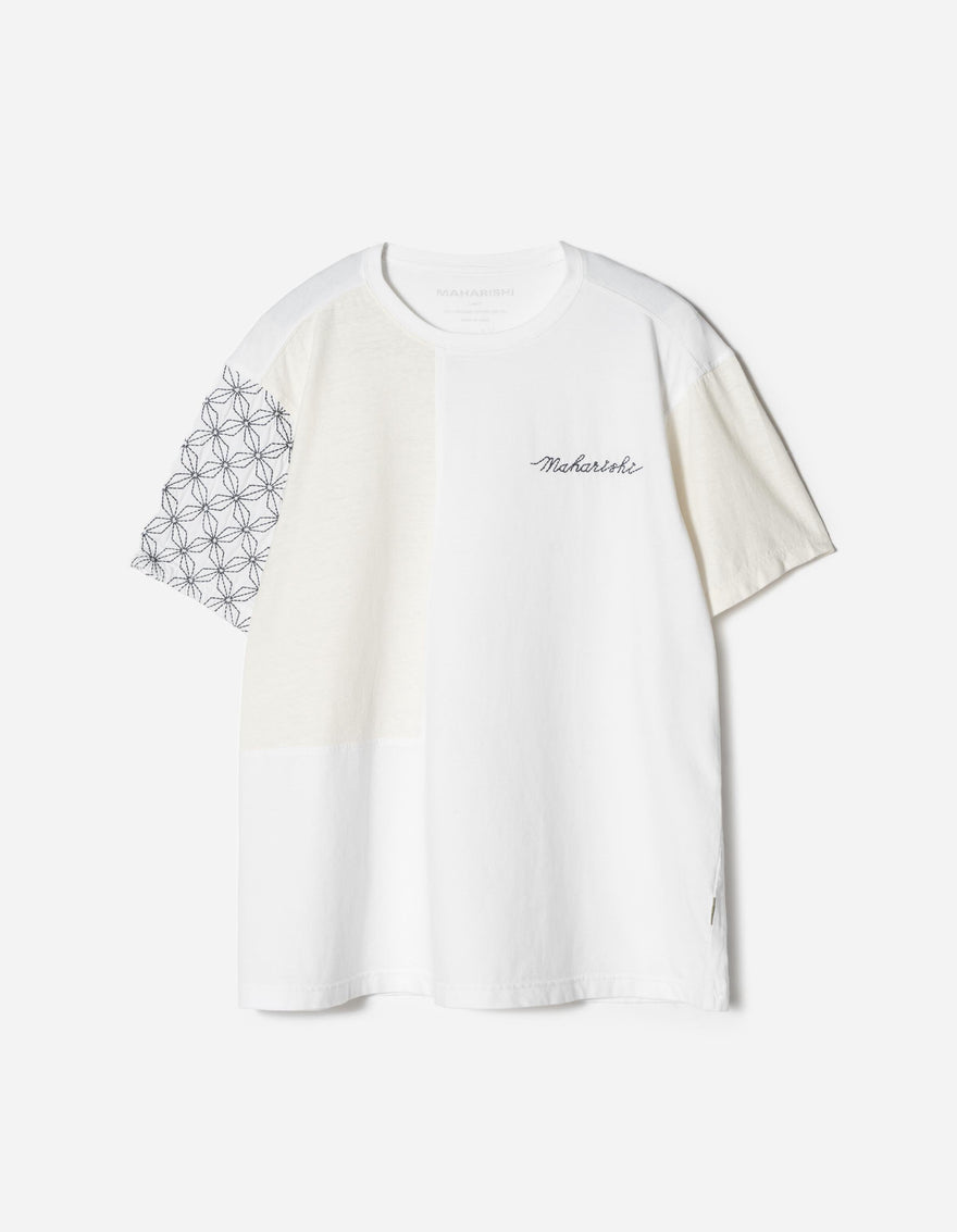 7586 Sashiko S/S T-Shirt White