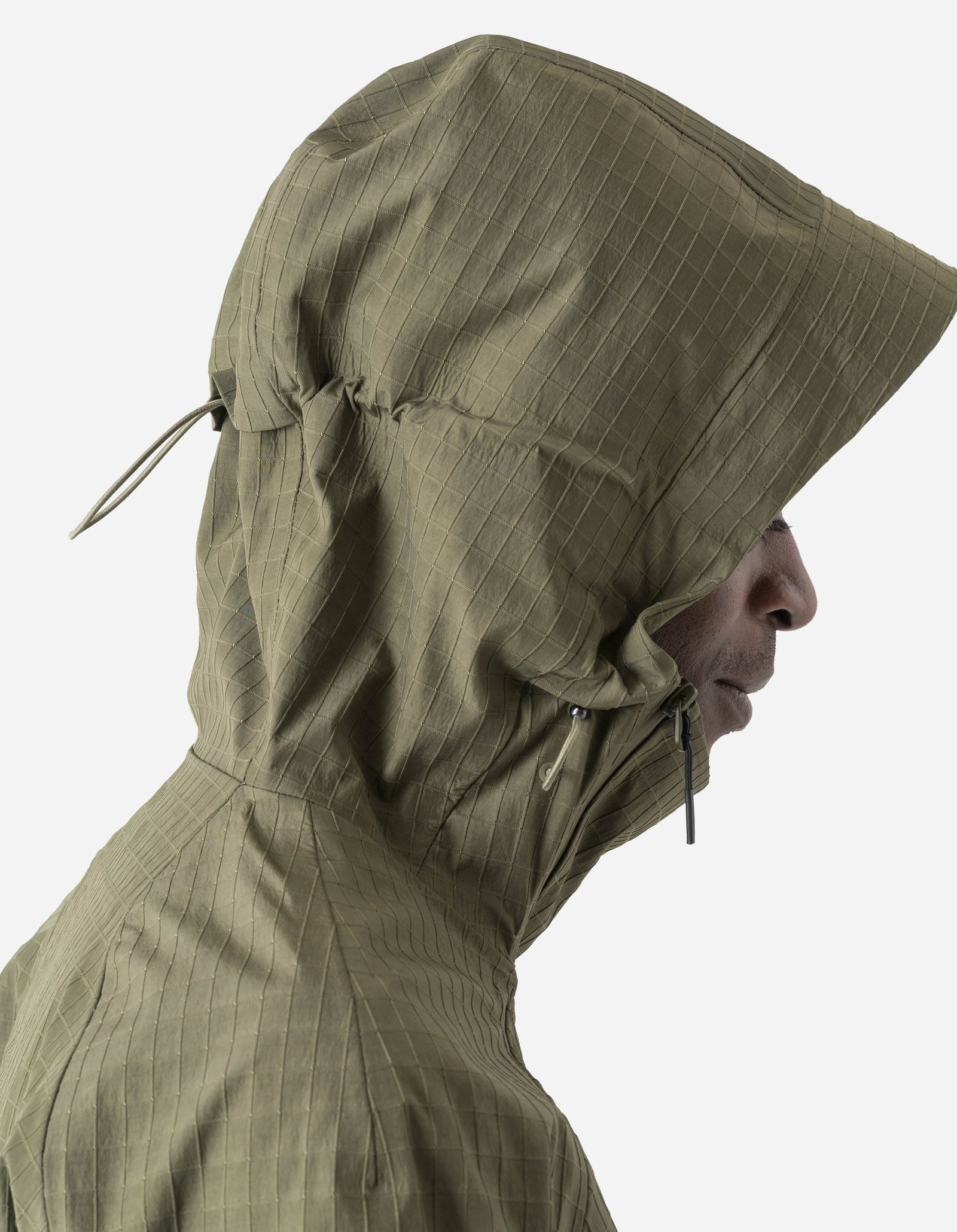 7610 Recycled Nylon Asym Storm Parka Olive OG-107F
