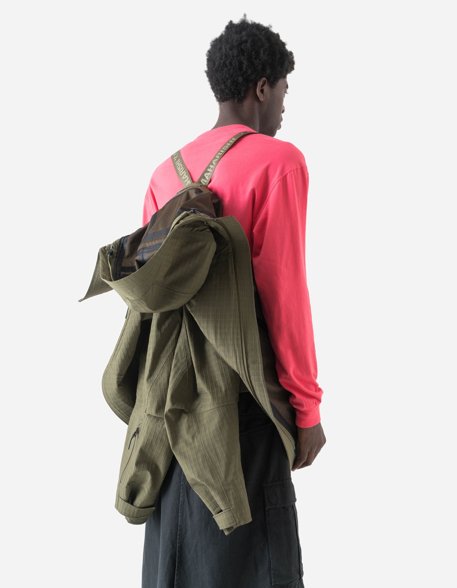 7610 Recycled Nylon Asym Storm Parka Olive OG-107F