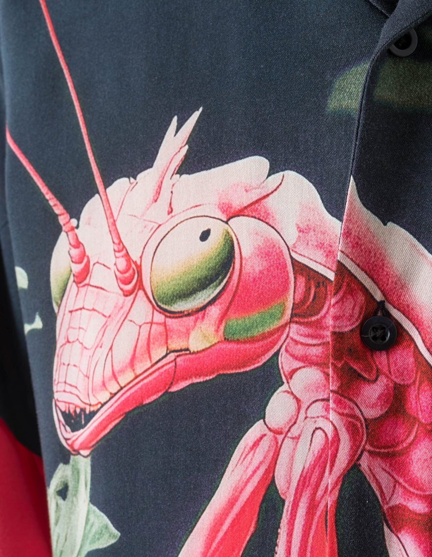 7594 Orchid Mantis Camp Collar Shirt Navy