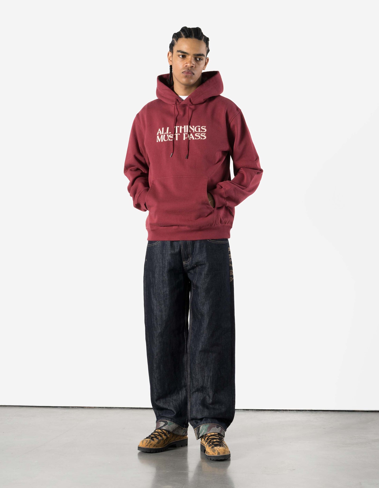 7461 All Things Must Pass Hooded Sweat Maroon