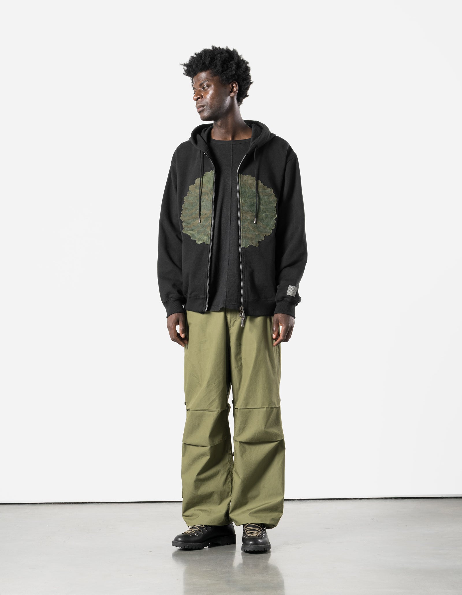 7182 M.A.F Green Man Hooded Sweat Black