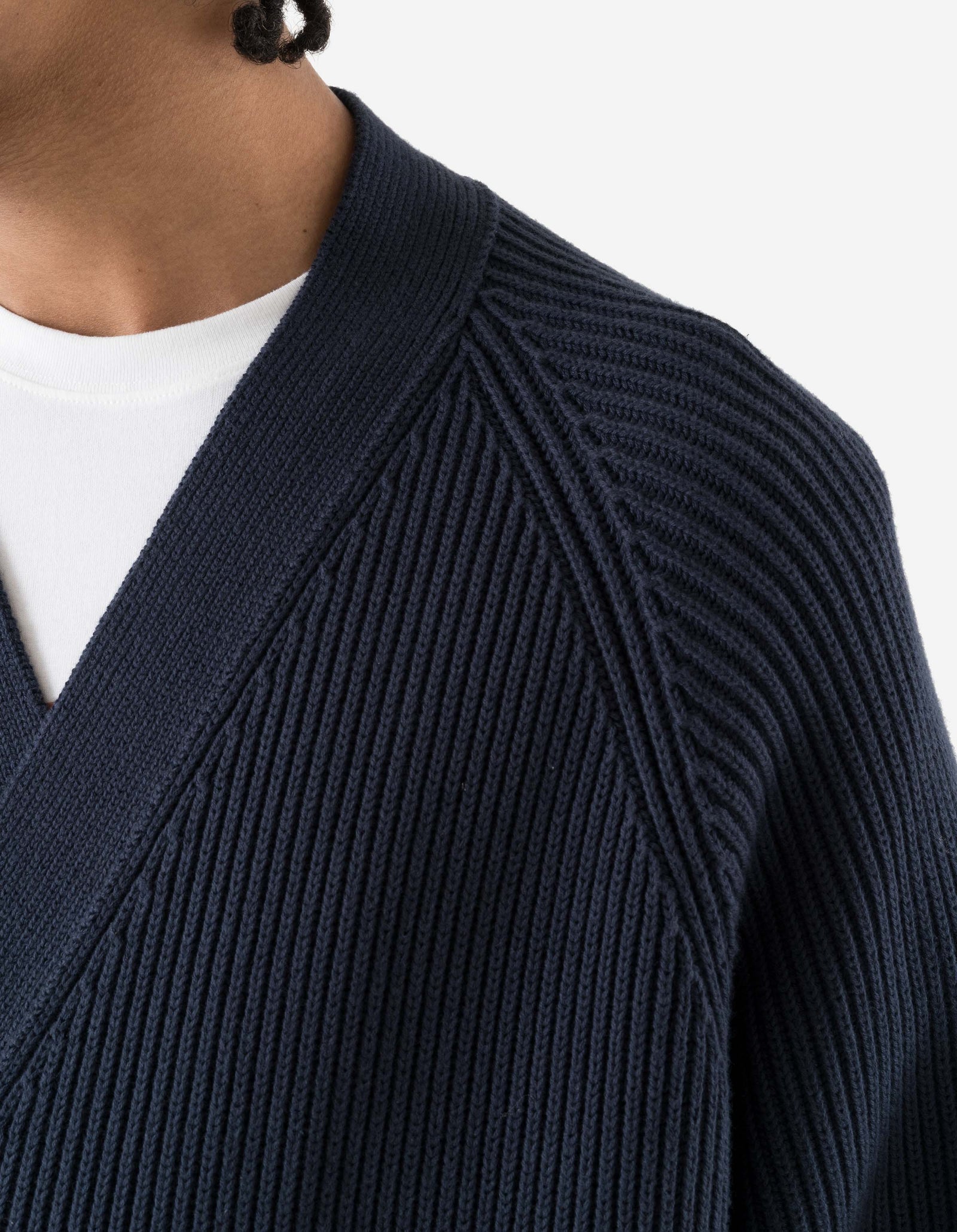 7272 Maharishi Knitted Kimono Navy