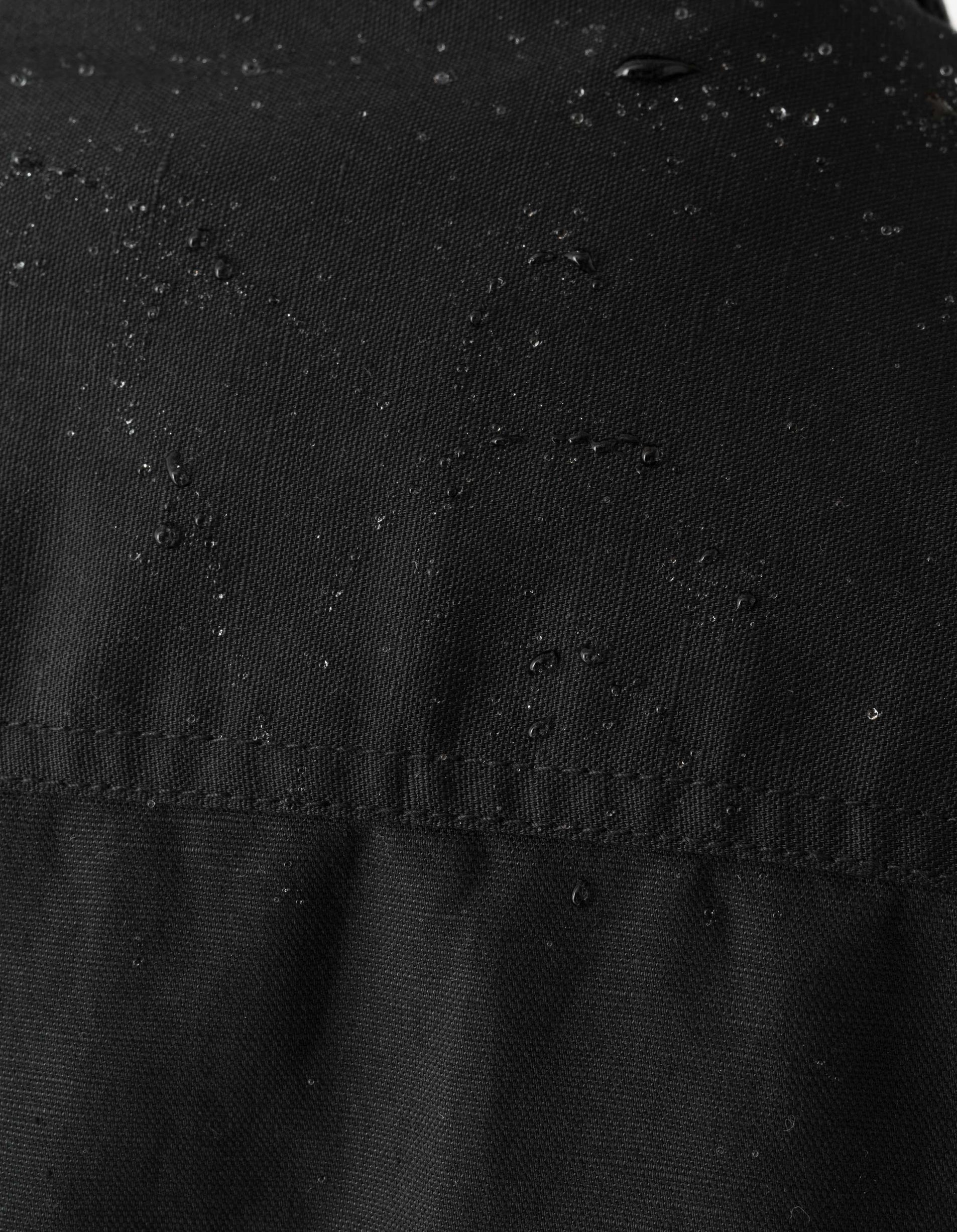 Close-up of a black fabric texture with small holes