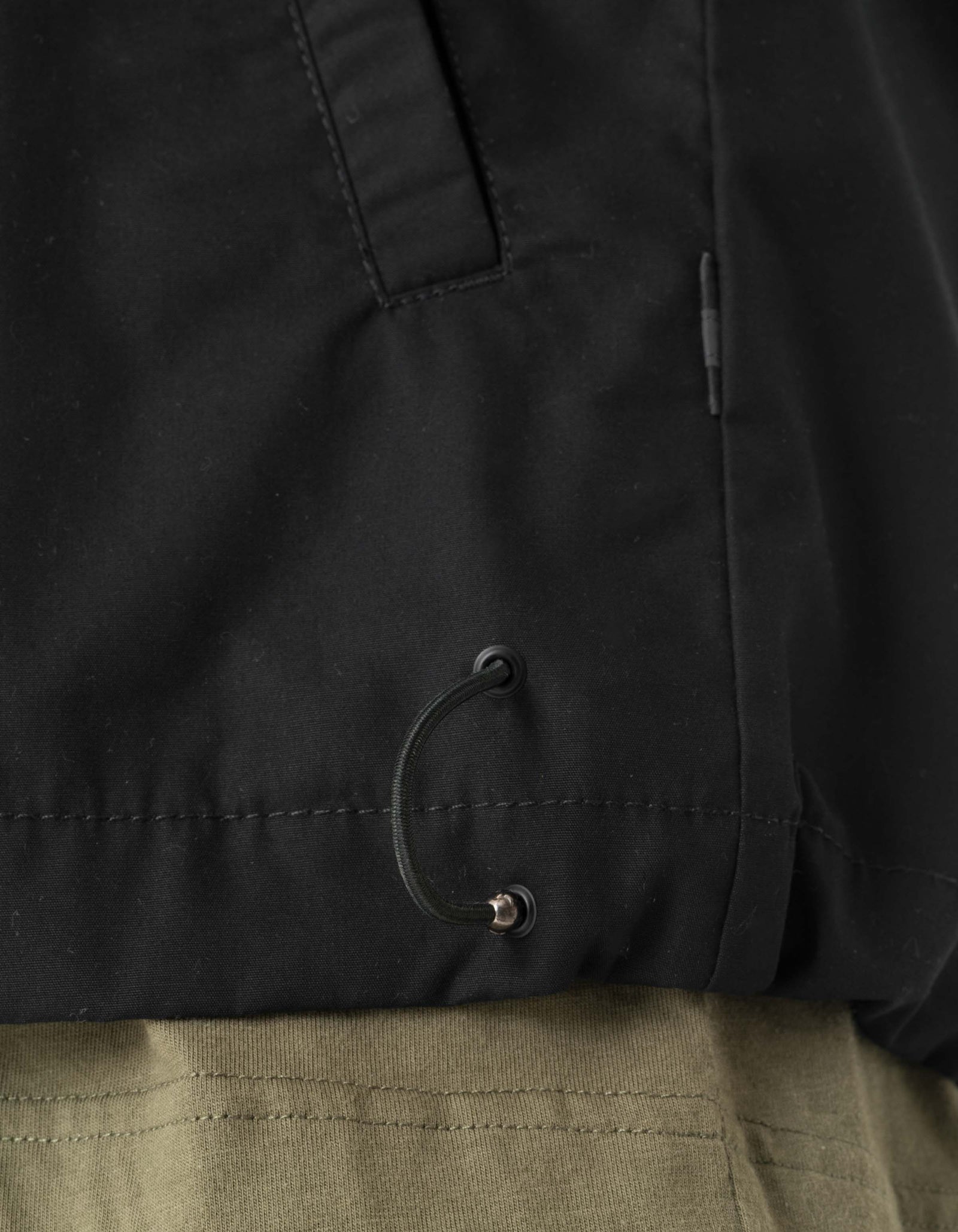 7211 Asym Woven Track Top Black