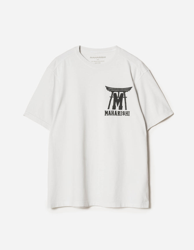 7260 Temple M Vintage S/S T-Shirt White