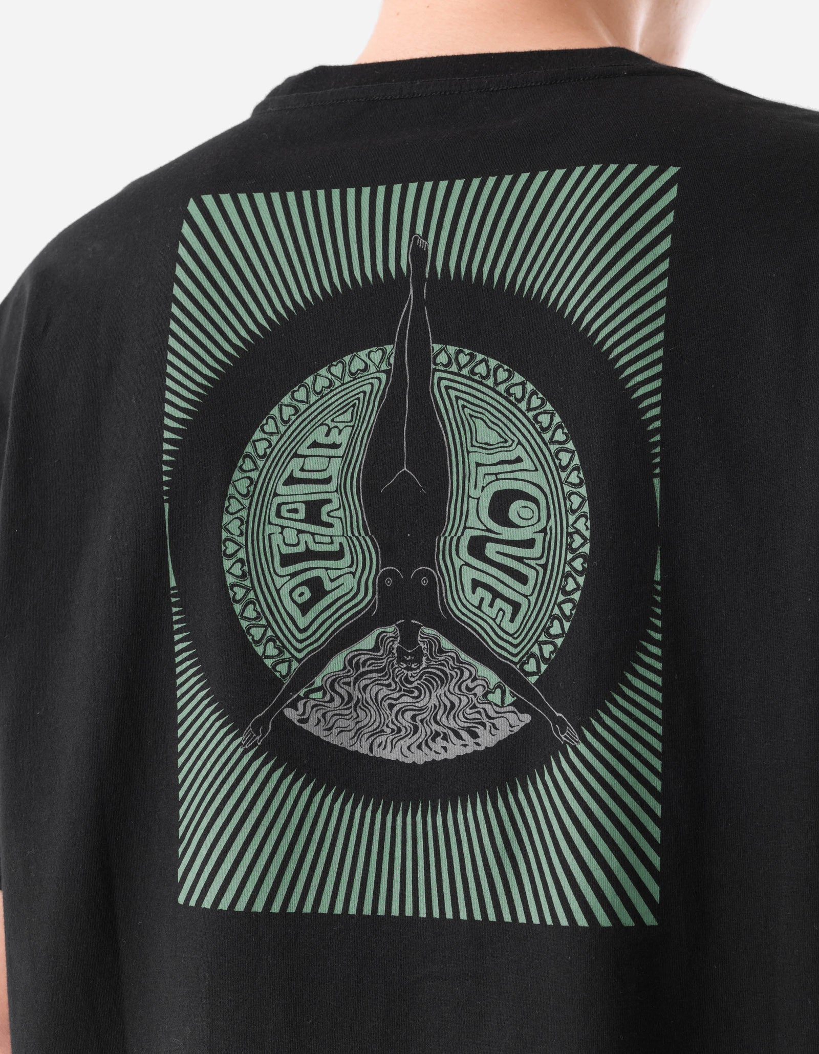 7261 Peace & Love Press S/S T-Shirt Black