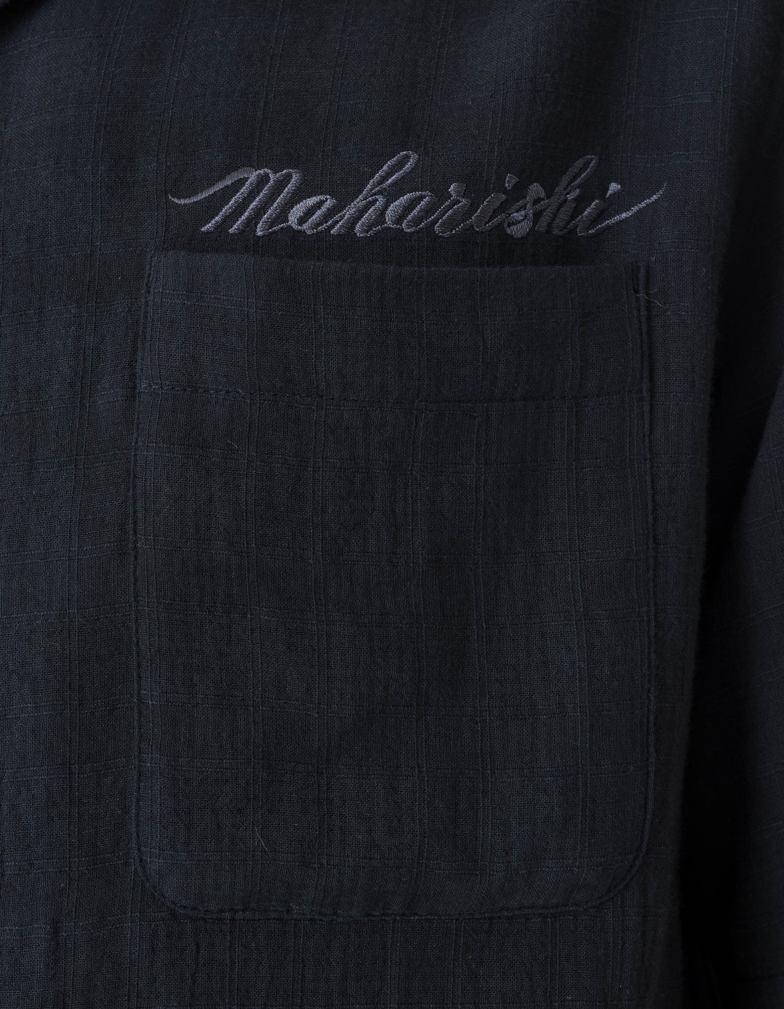 7316 Light Double Voile Cuban Shirt Navy