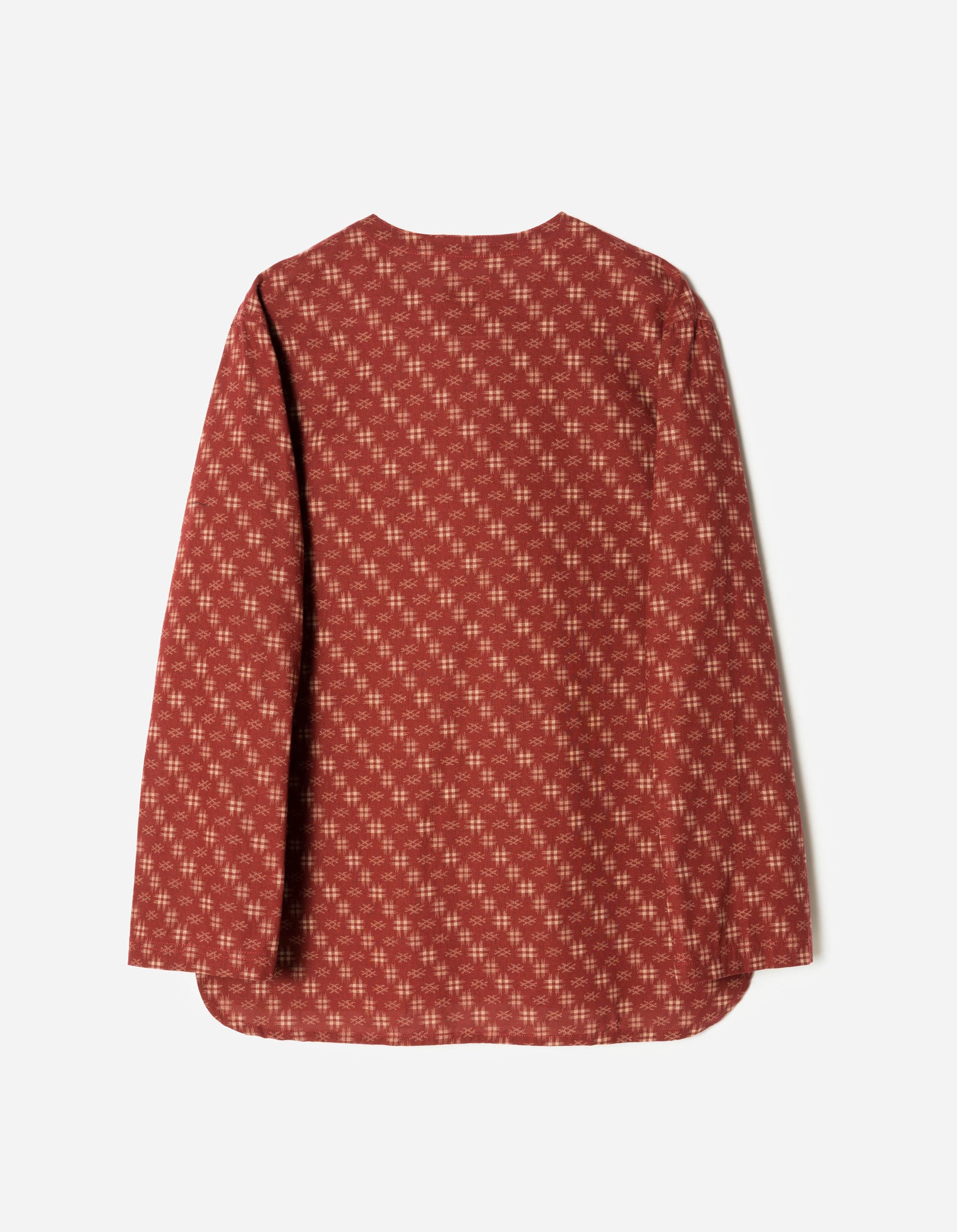 7321 Kasuri Kurta Shirt Aka Red