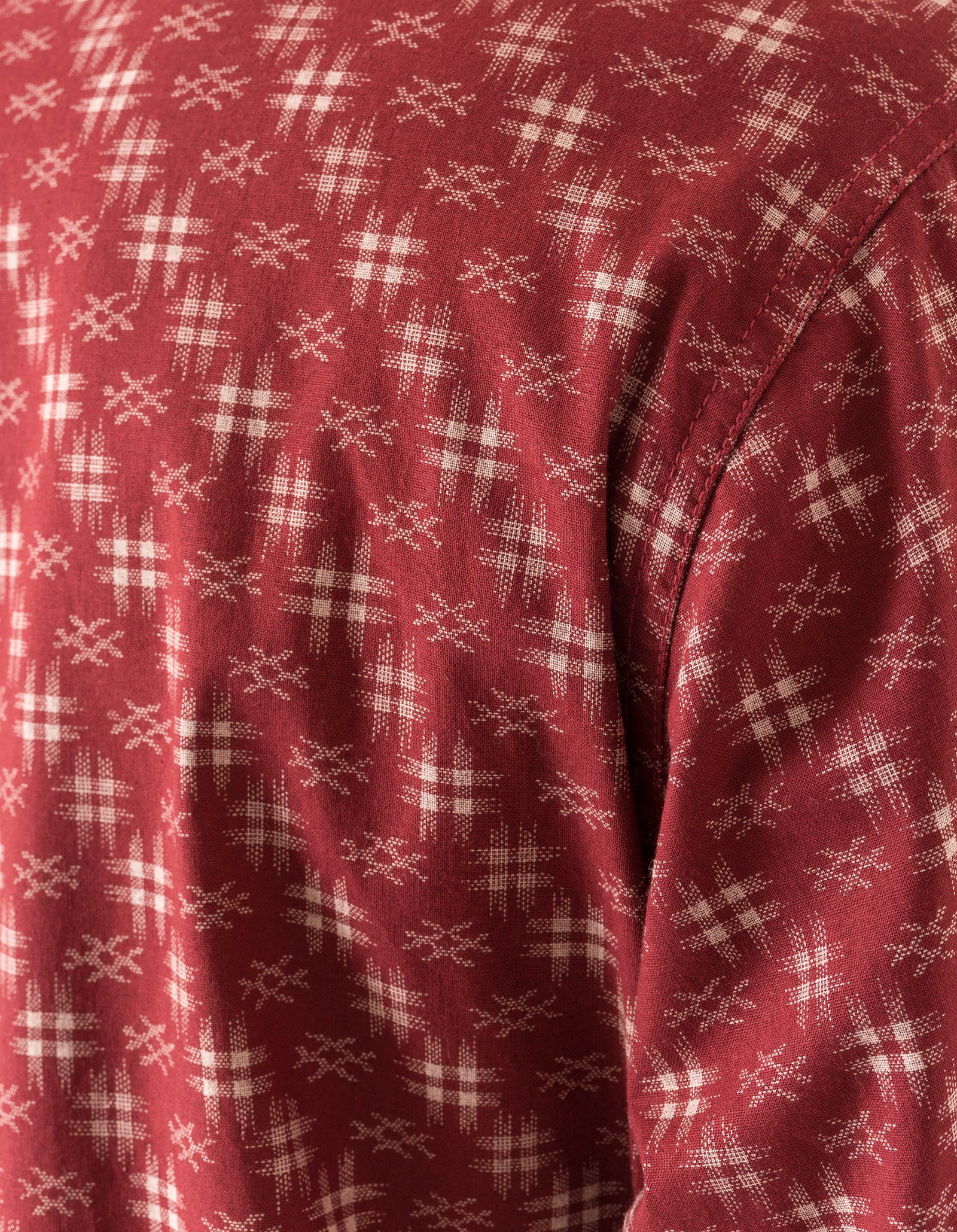 7321 Kasuri Kurta Shirt Aka Red