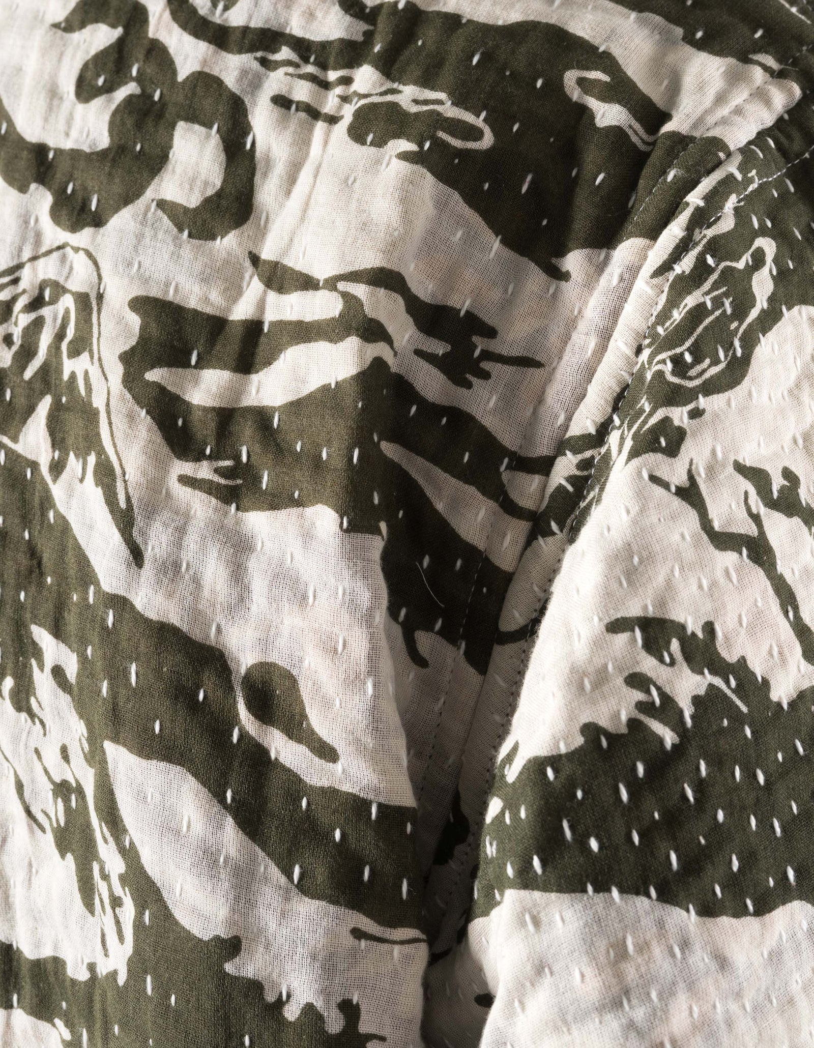 7333 Tigerstripe Kimono Ecru/Olive