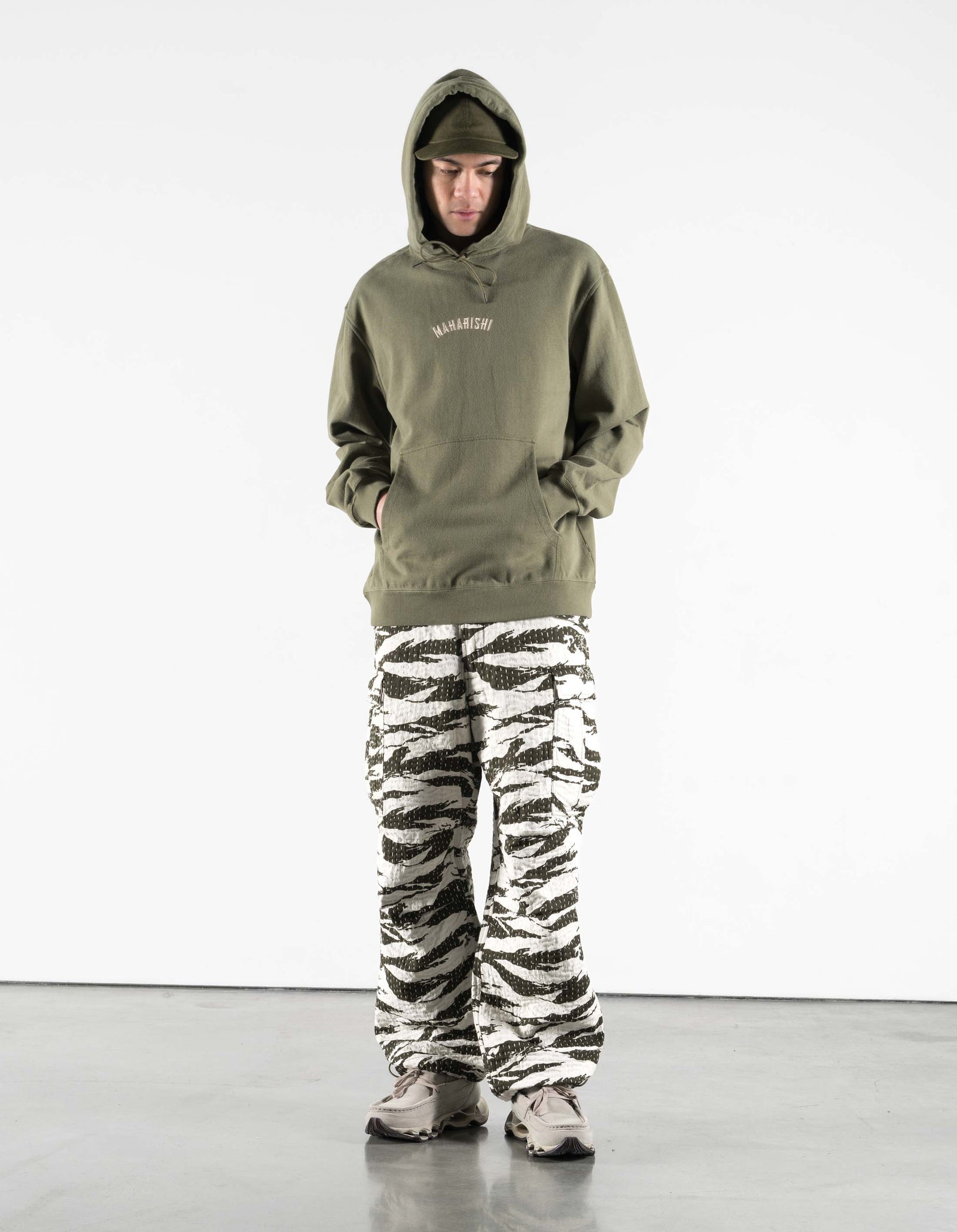 7334 Tigerstripe Stitch M65 Pants Ecru/Olive