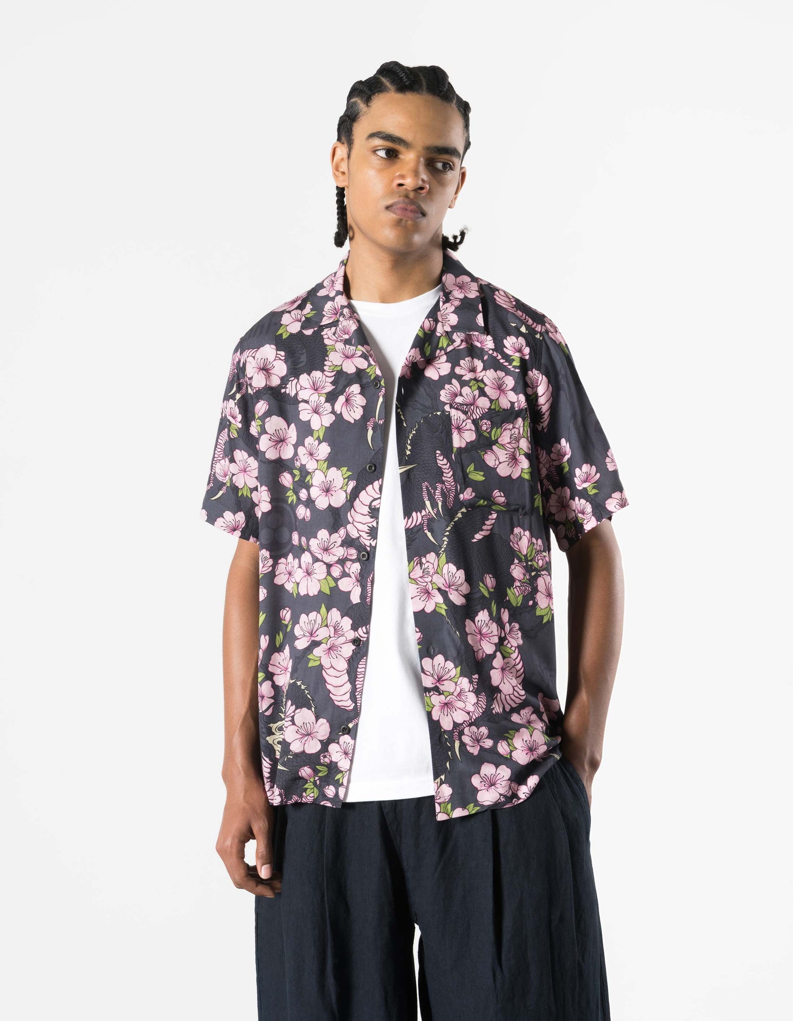 7359 Sakura Camp Collar Shirt Navy